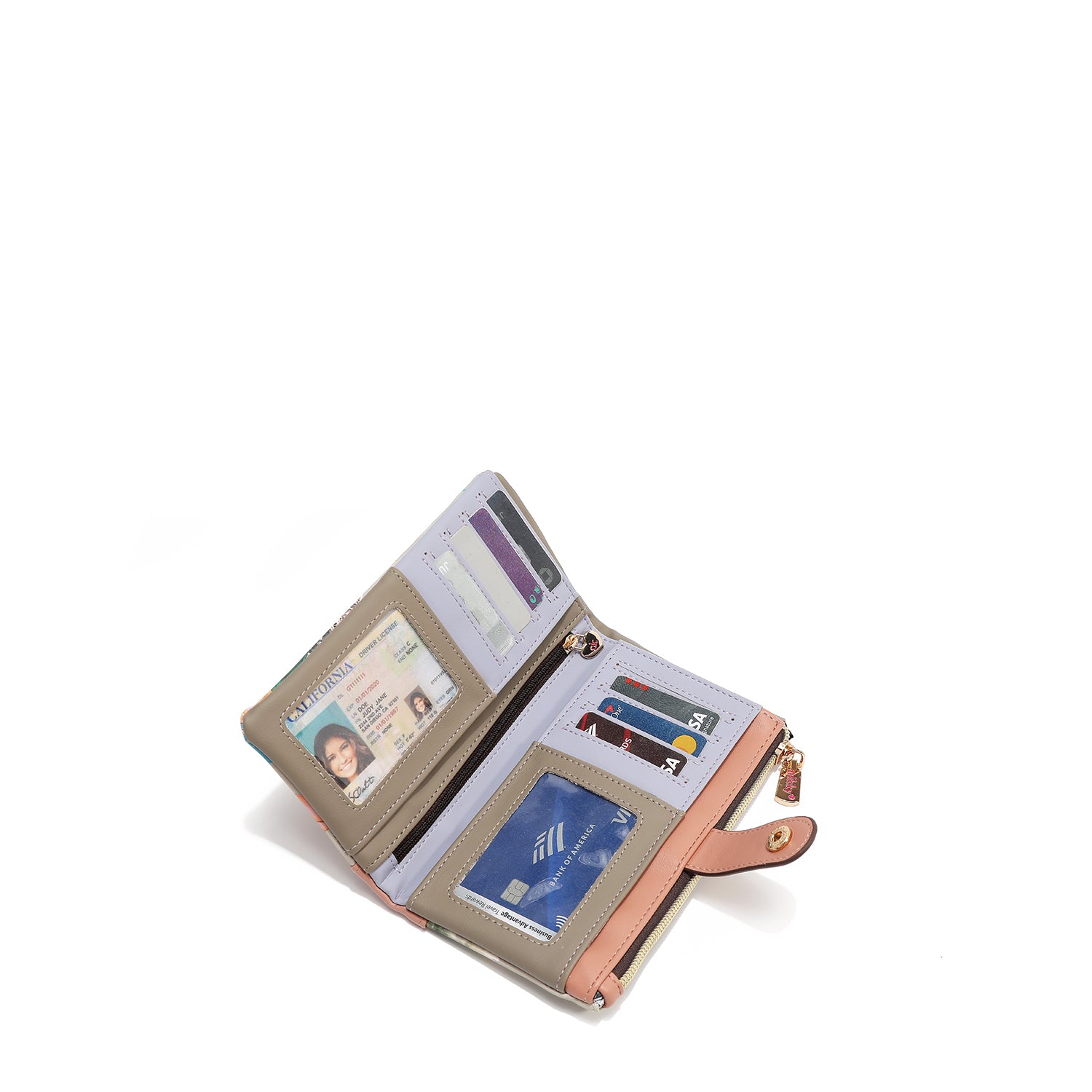 COMPACT WALLET (<tc>I LIVE TO TRAVEL</tc>)