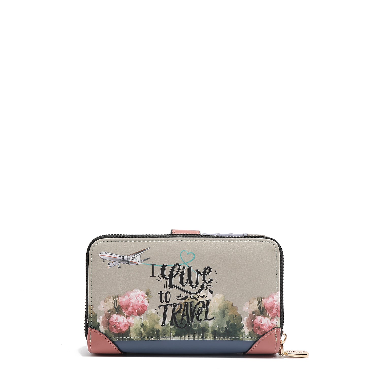 COMPACT WALLET (<tc>I LIVE TO TRAVEL</tc>)