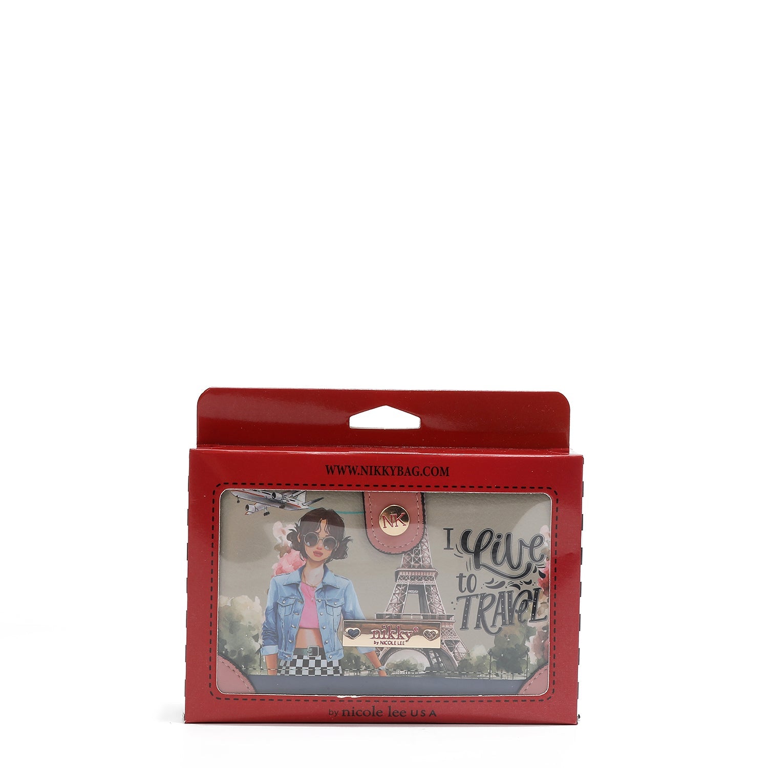 COMPACT WALLET (<tc>I LIVE TO TRAVEL</tc>)