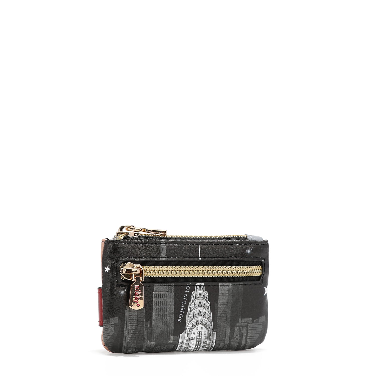 MINI PORTE-CARTES AVEC FERMETURE ÉCLAIR ET BOUTON-PRESSION <tc>DREAMER</tc>