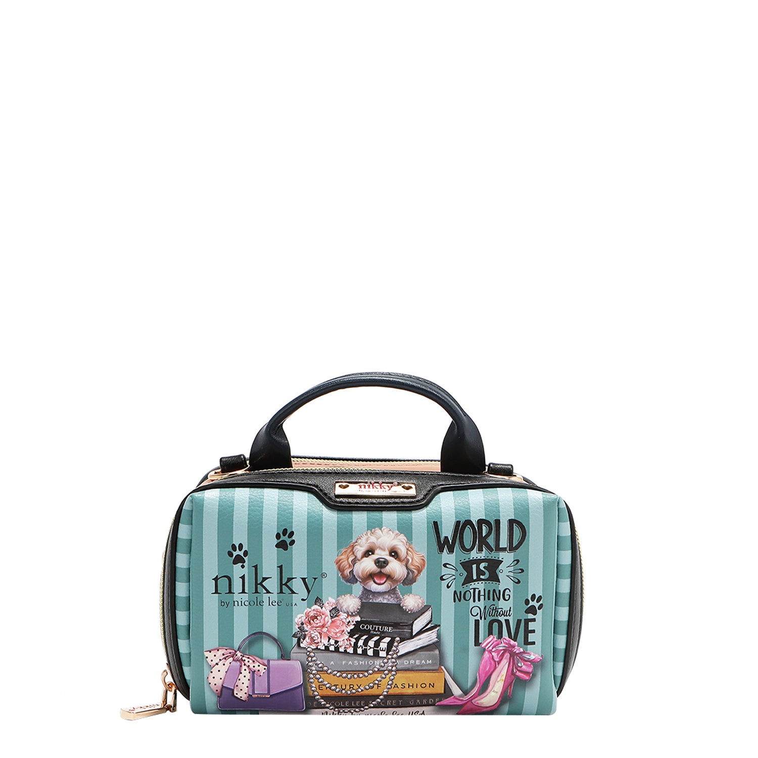 BOSTON MINI BOLSA CROSSBODY COM ZÍPER DUPLO (SIGNIFICADA PARA TE AMAR)