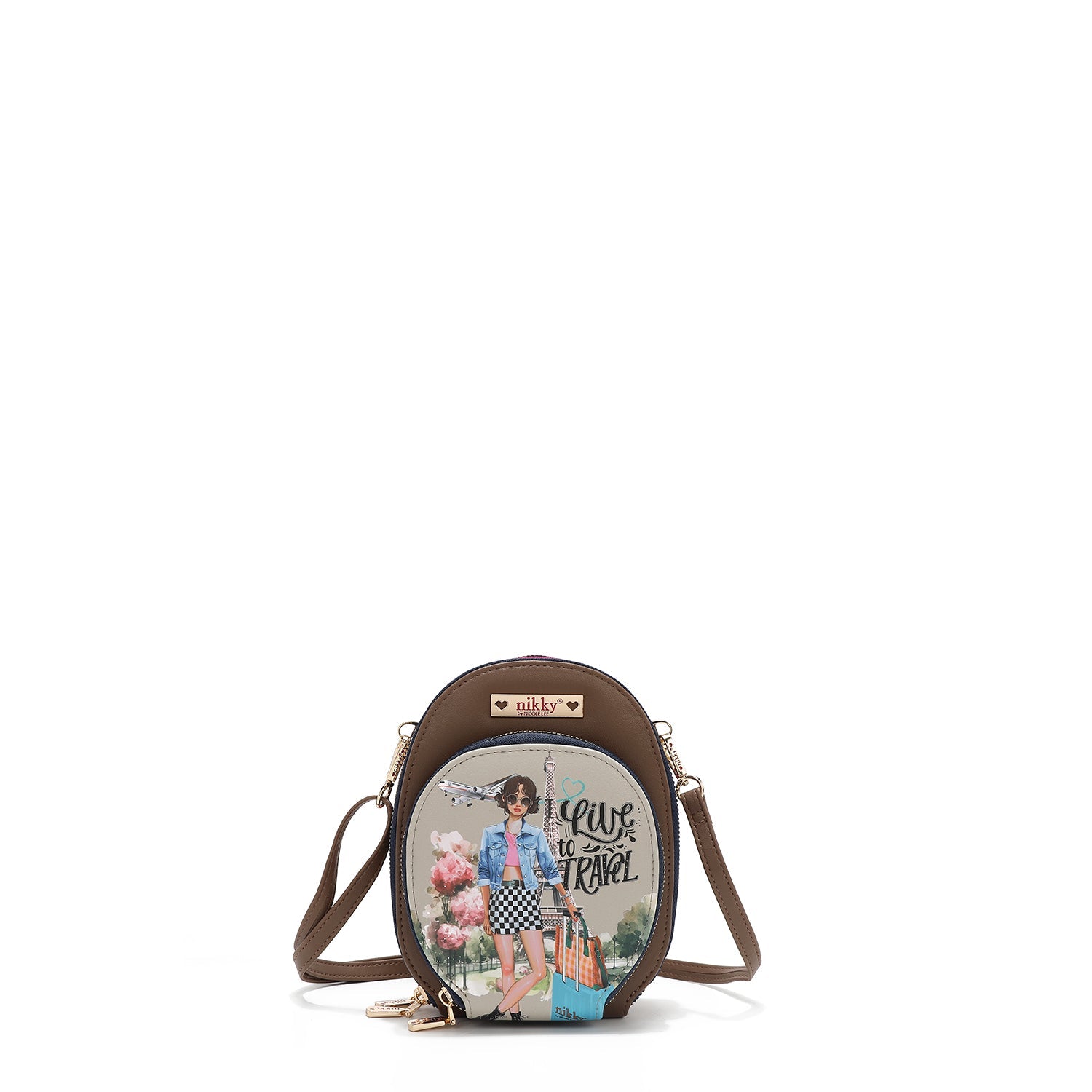 PETIT SAC BANDOULIÈRE (<tc>I LIVE TO TRAVEL</tc>)