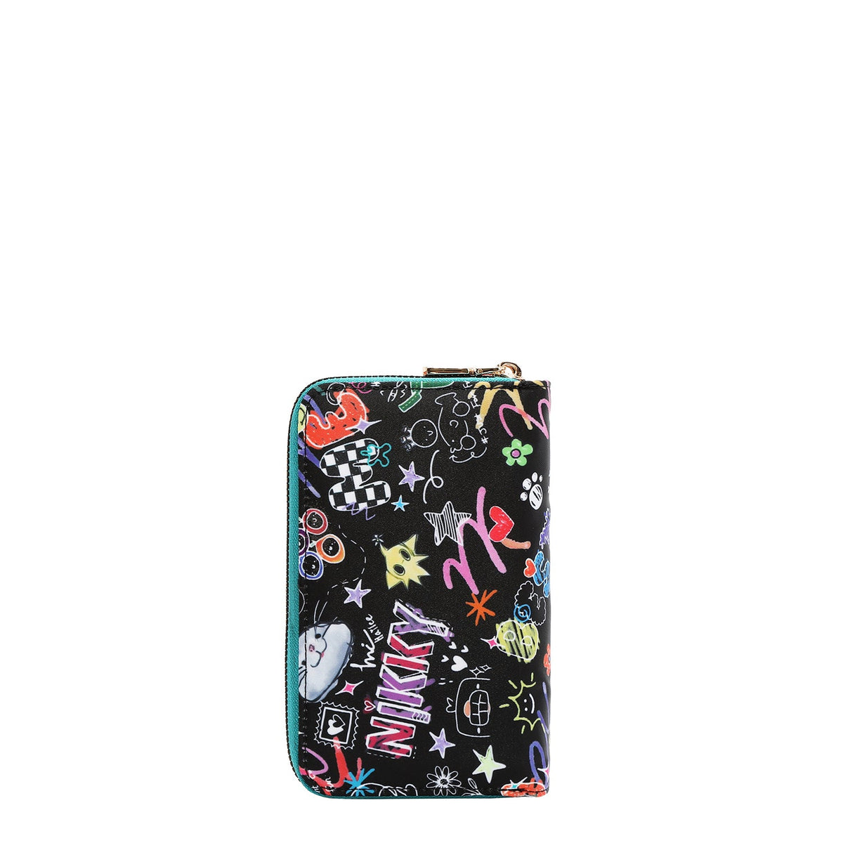 CARTERA MEDIANA CON DOBLE CREMALLERA (JUST FOR FUN-NEGRO)