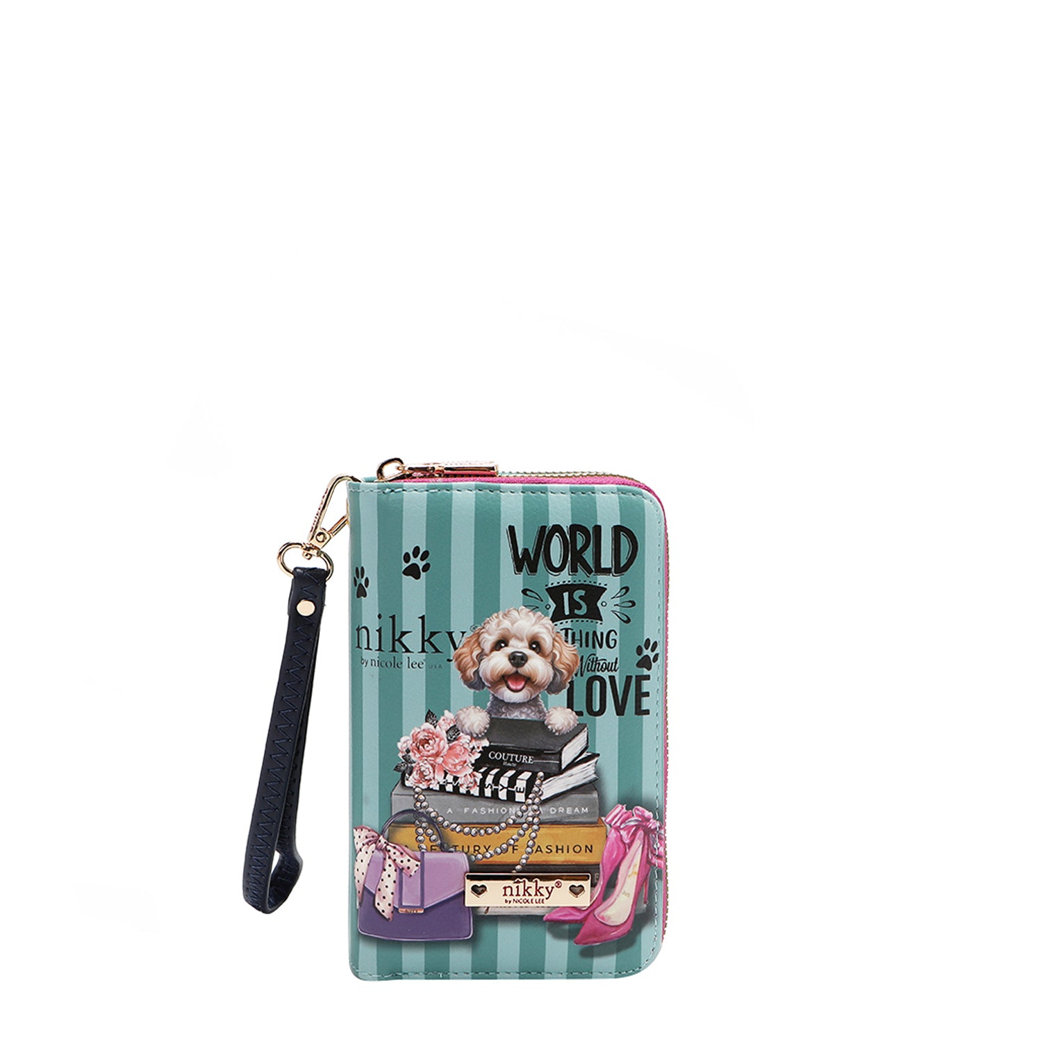 CARTEIRA MÉDIA COM ZÍPER DUPLO (FEITA PARA TE AMAR)