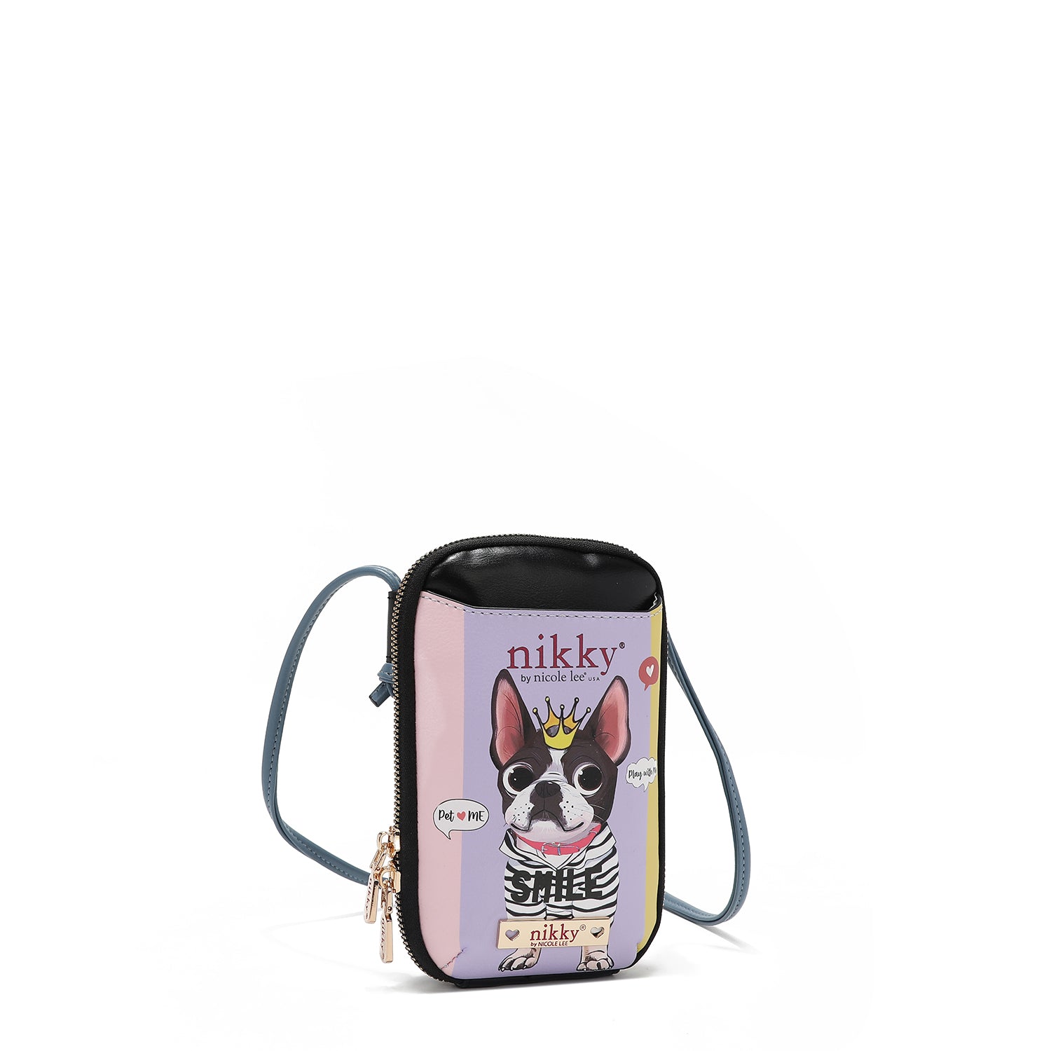 BOLSA TIRACOLO COM ZÍPER PARA CELULAR/CARTEIRA (<tc>BEST BUDDIES</tc>)
