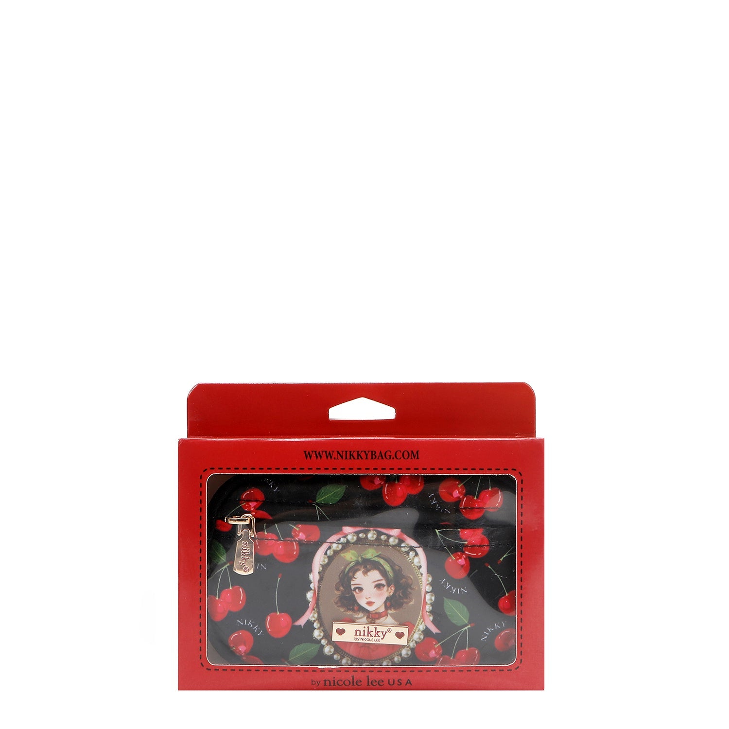 NYLON TOILETRY BAG (<tc>CHERRY LIPS</tc>-BLACK)