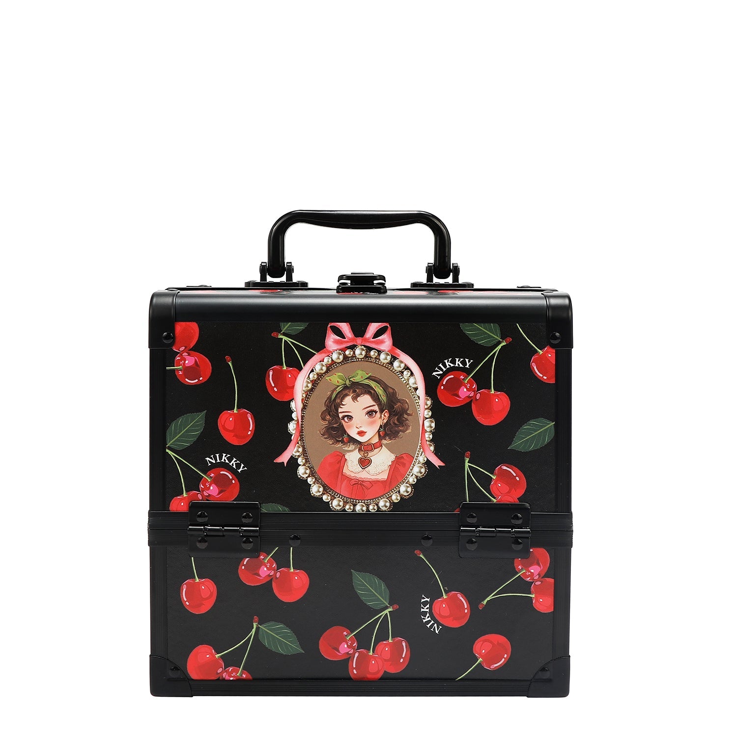 ESTOJO ORGANIZADOR DE COSMÉTICOS (<tc>CHERRY LIPS</tc>-PRETO)