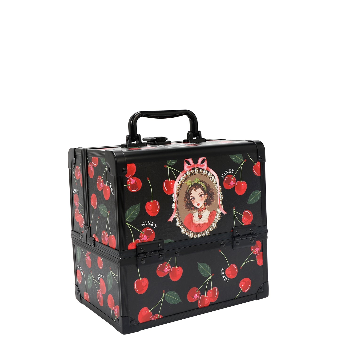 ESTOJO ORGANIZADOR DE COSMÉTICOS (<tc>CHERRY LIPS</tc>-PRETO)