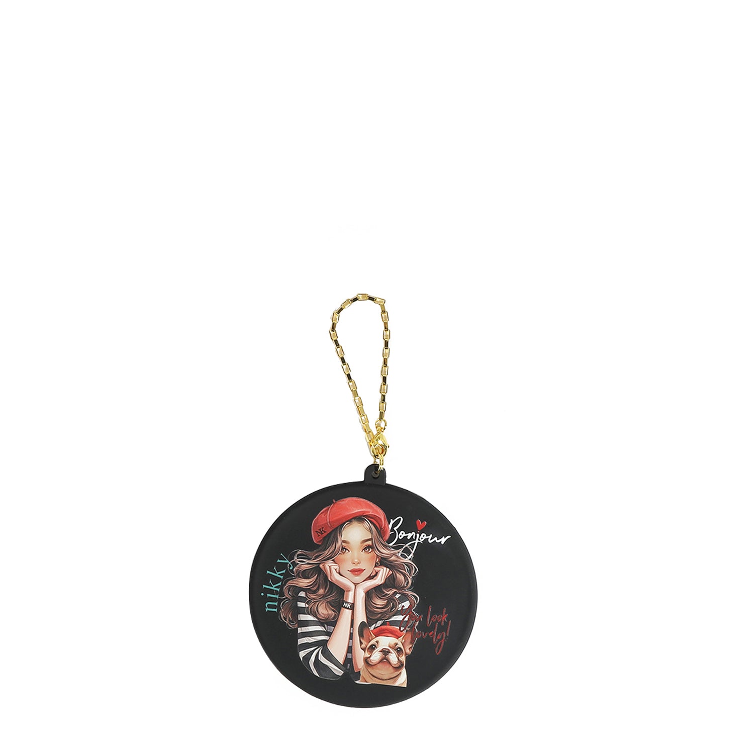 SPECCHIO COMPATTO IN SILICONE (<tc>EIFFEL DREAMS</tc> NERO)