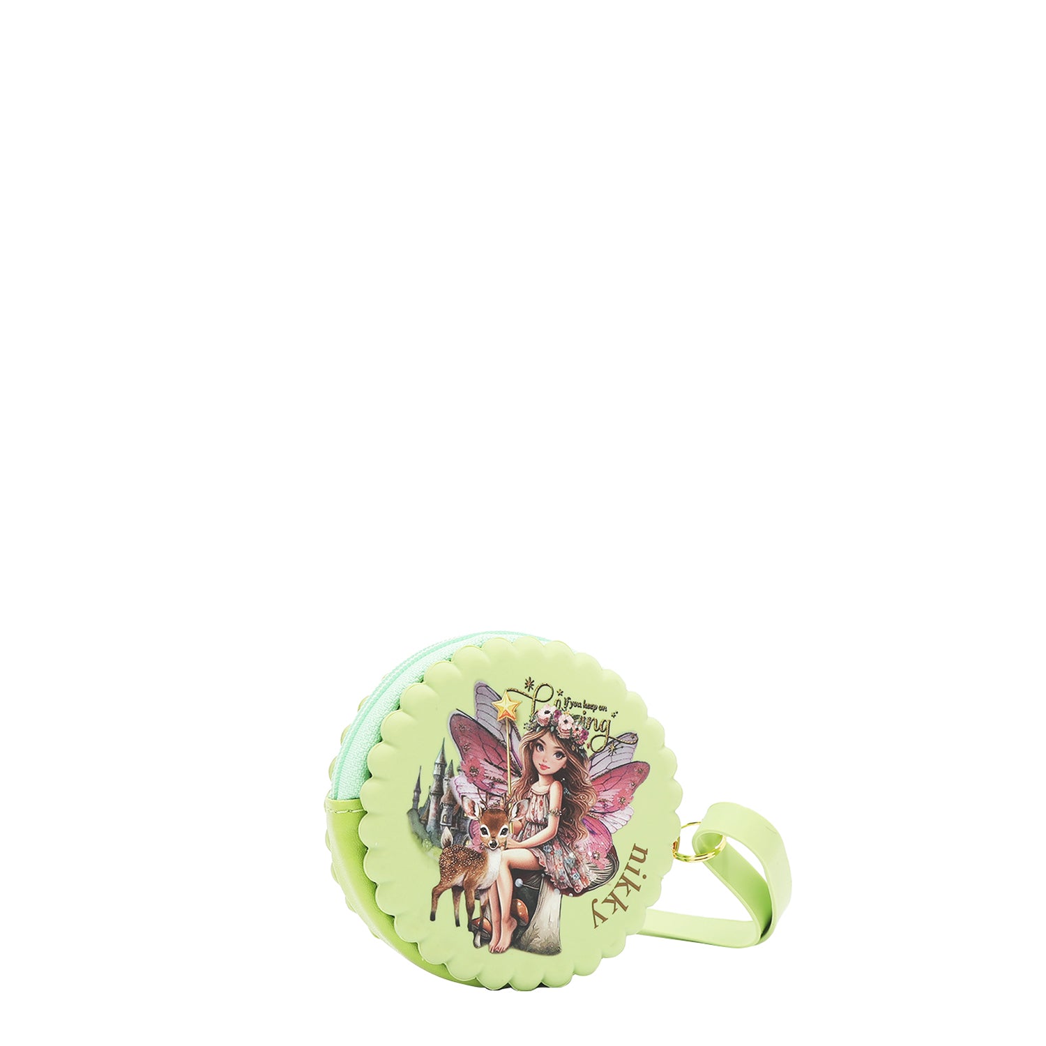 CASSA ROTONDA IN SILICONE CON BRACCIALE (<tc>FAIRY TALE</tc> VERDE)