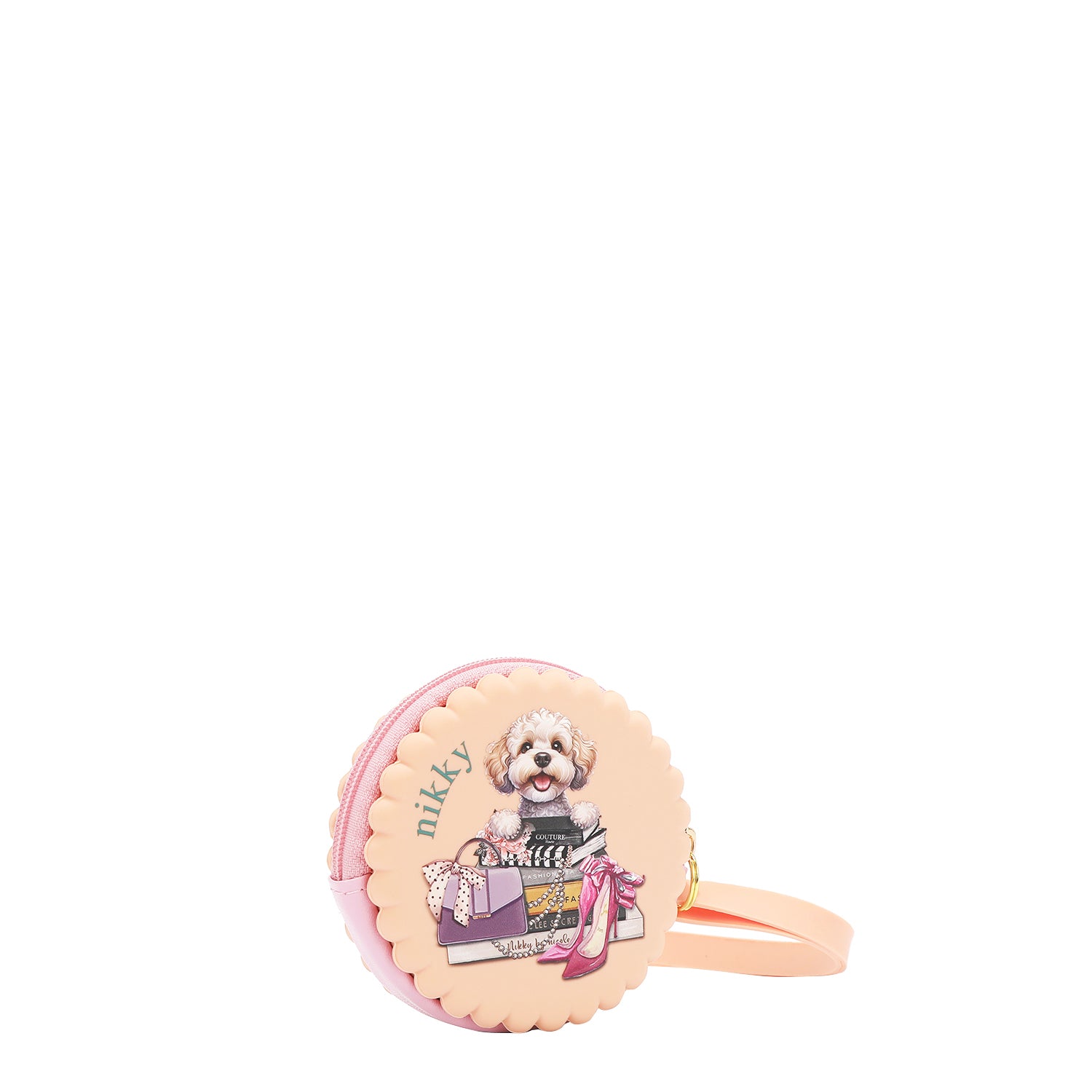 CUSTODIA ROTONDA IN SILICONE CON BRACCIALE (MEANT TO LOVE YOU SALMONE)