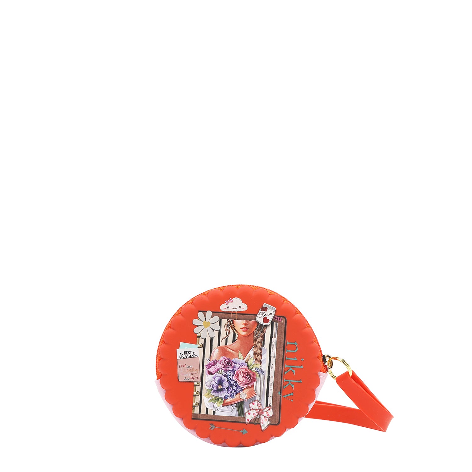 CASSA ROTONDA IN SILICONE CON BRACCIALE (<tc>NOSTALGIA</tc> ARANCIA)