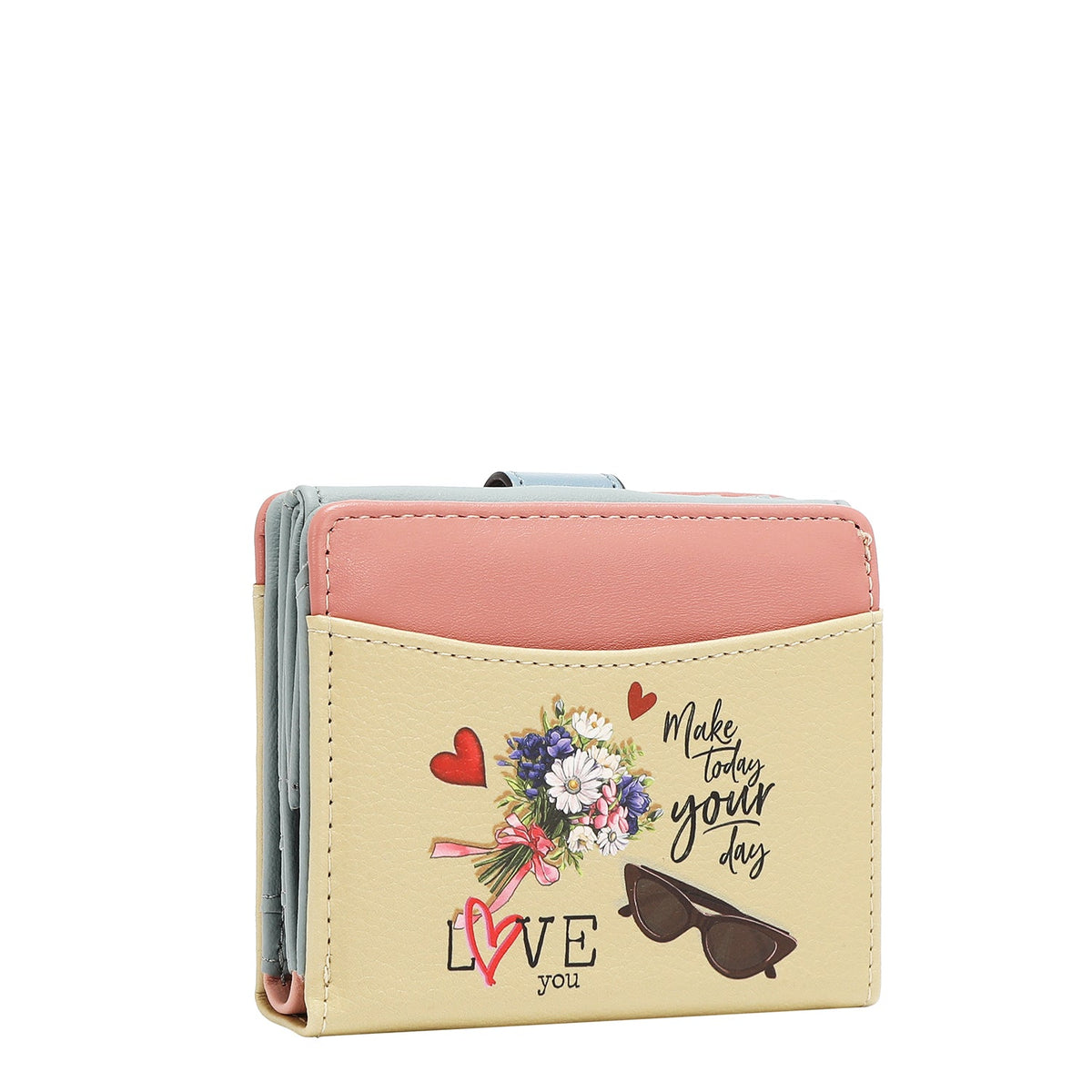 CARTERA COMPACTA CON BOTON DE CORAZON (TU RECUERDO)