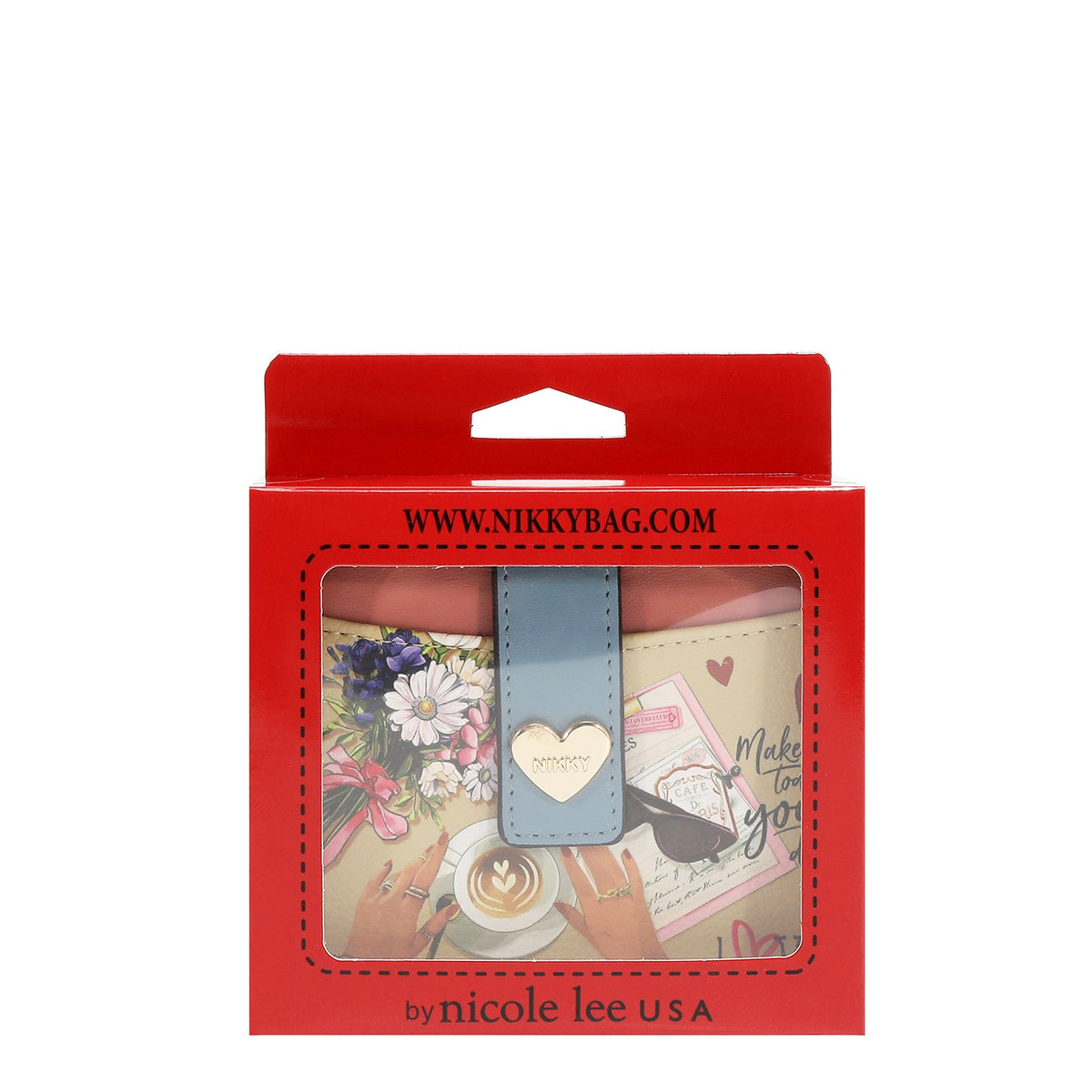 CARTERA COMPACTA CON BOTON DE CORAZON (TU RECUERDO)