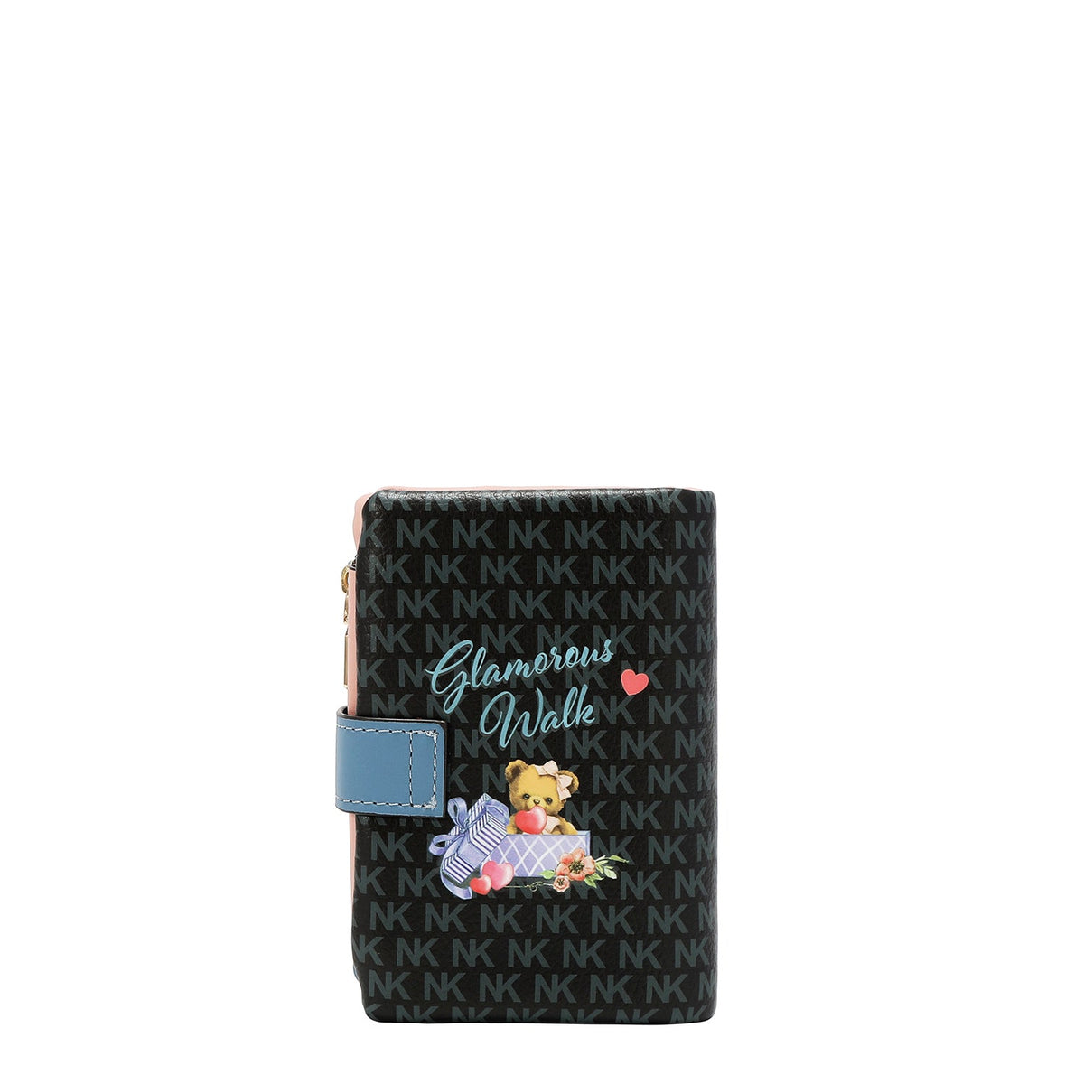 PORTAFOGLIO TRIPLA ZIP (GLAMOROUS WALK - NERO)