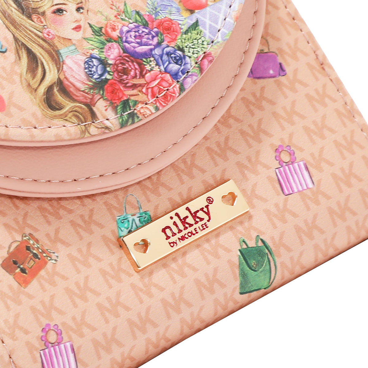 CARTERA COMPACTA DOBLE SOLAPA (GLAMOROUS WALK-ROSA)