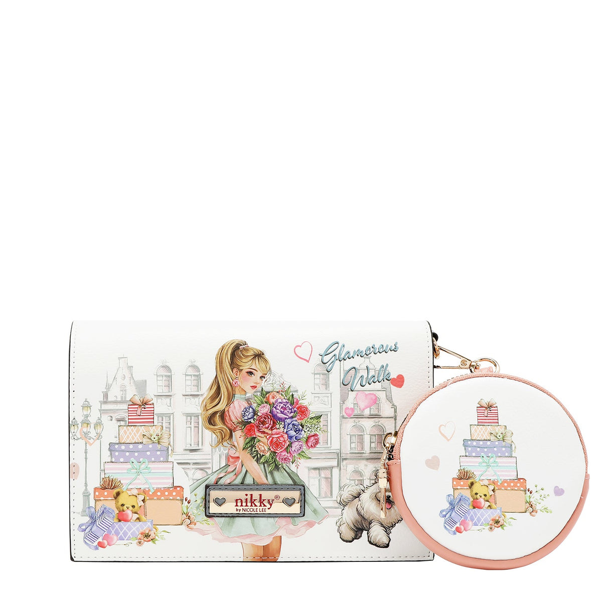 BANDOLERA DE 2 PIEZAS (GLAMOROUS WALK-WHITE)
