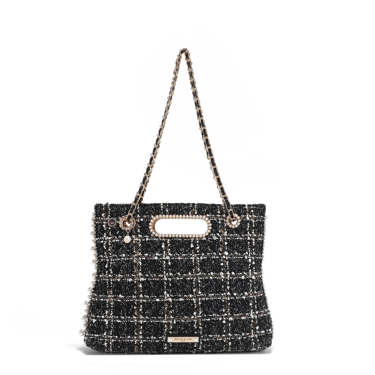 POCHETTE STILE TWEED (NERO)
