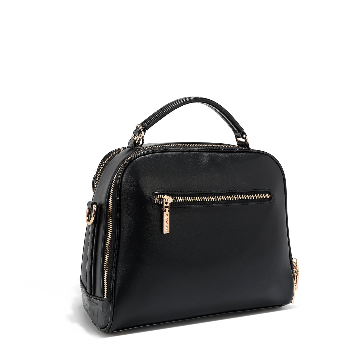 Calista -Handtasche mit oberem Griff (schwarz)