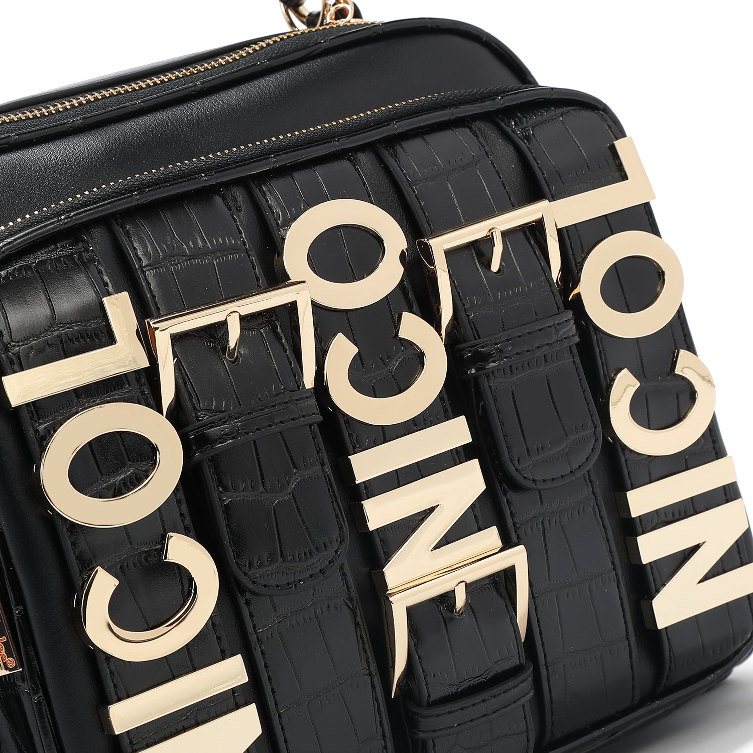 Calista -Handtasche mit oberem Griff (schwarz)