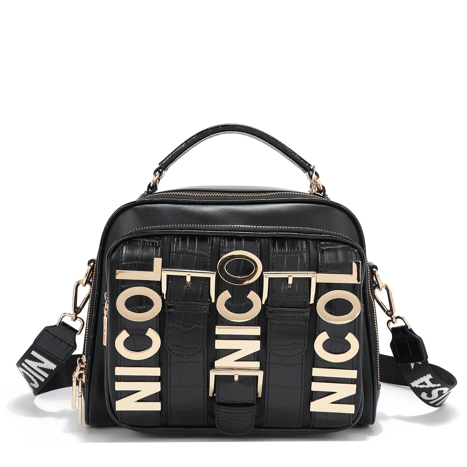 Bolsa calista com alça superior (preto)