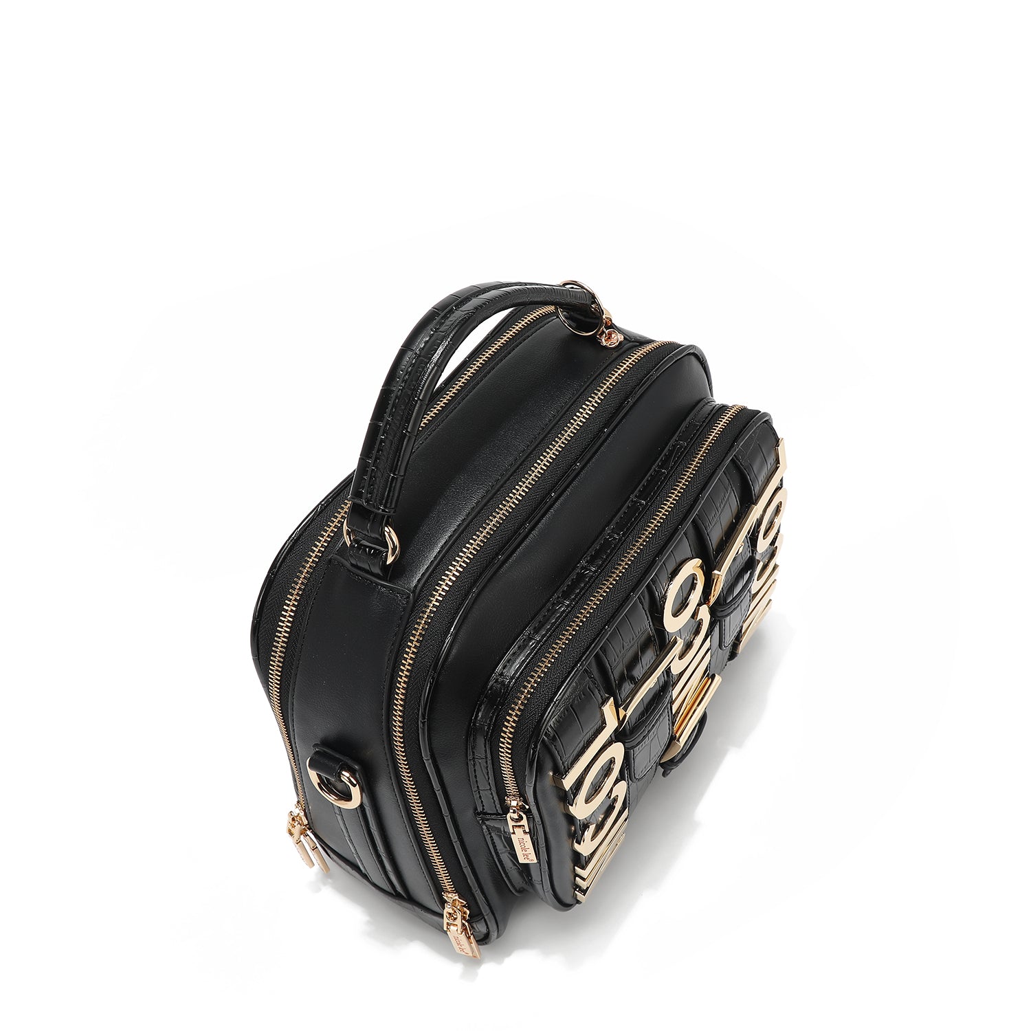 Calista -Handtasche mit oberem Griff (schwarz)