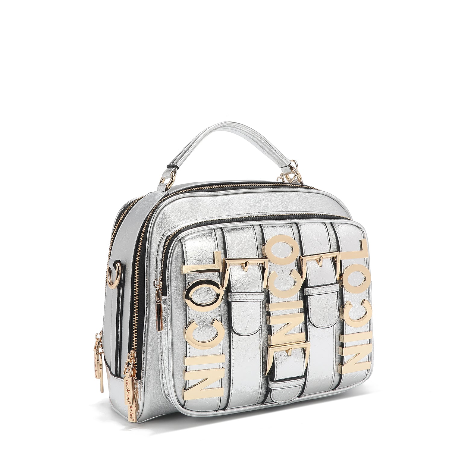 Calista -Handtasche mit oberem Griff (Silber)