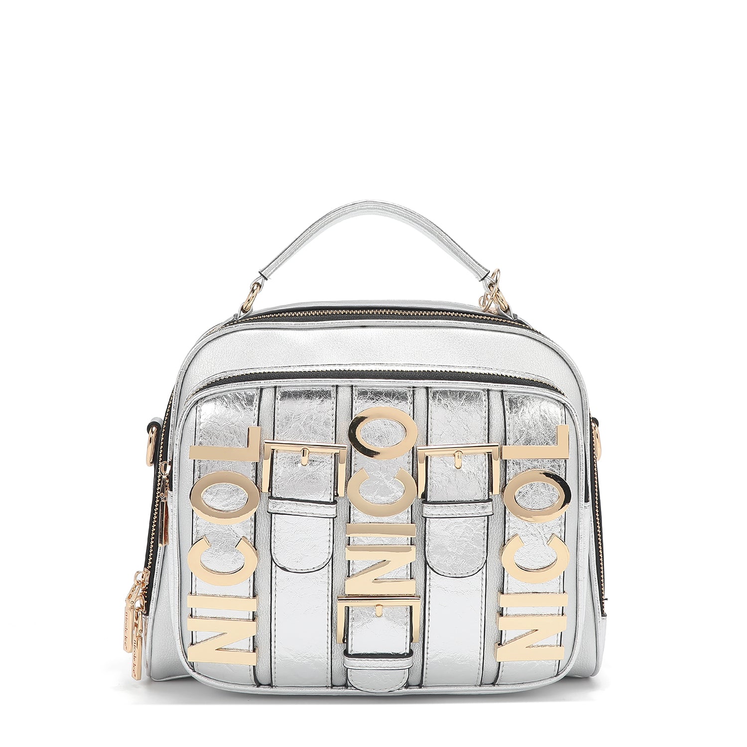 Calista -Handtasche mit oberem Griff (Silber)