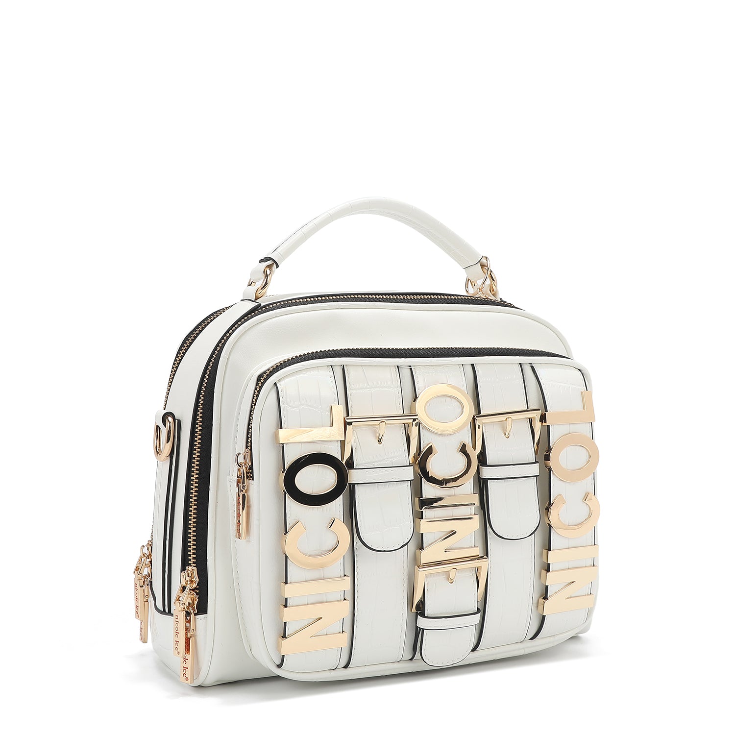 Calista -Handtasche mit oberen Griff (weiß)