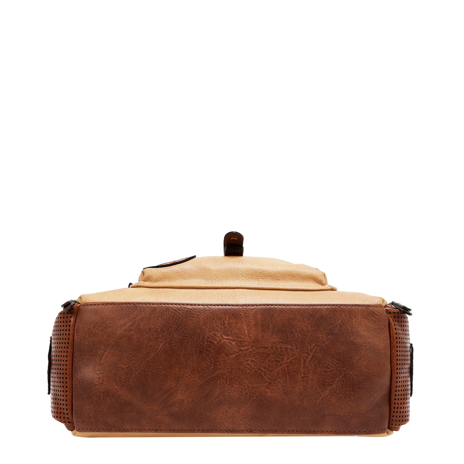 BOLSO HOBO CON PARCHE VINTAGE (MARRON)