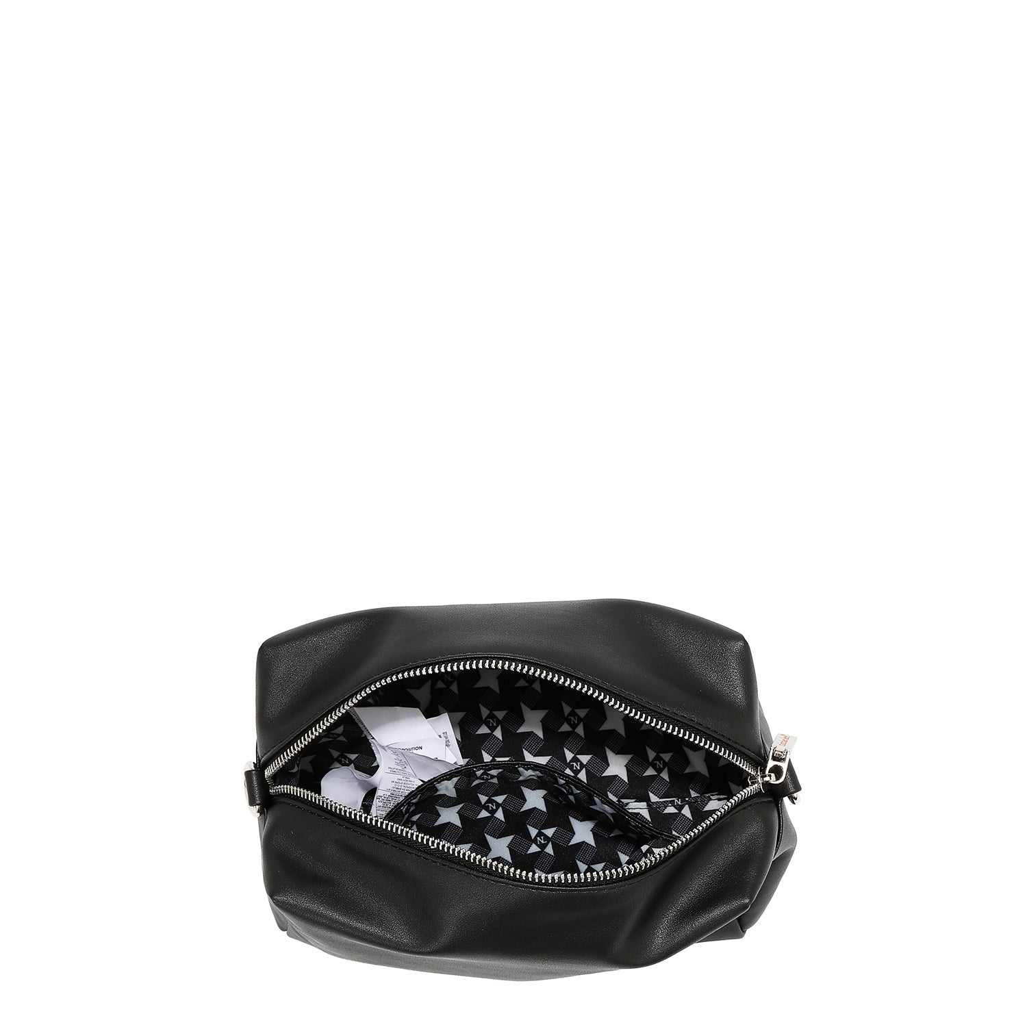 BOLSO SATCHEL CON BORDE DE OJALES (PLATA)