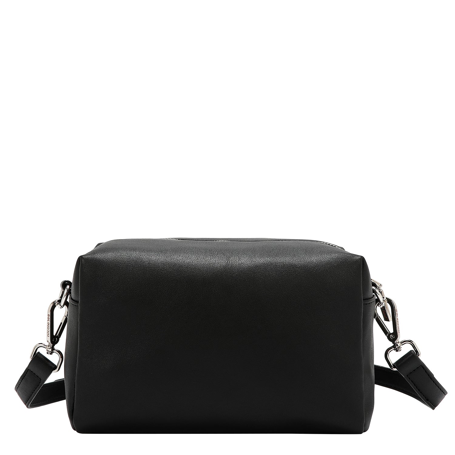 BOLSO SATCHEL CON BORDE DE OJALES (NEGRO)