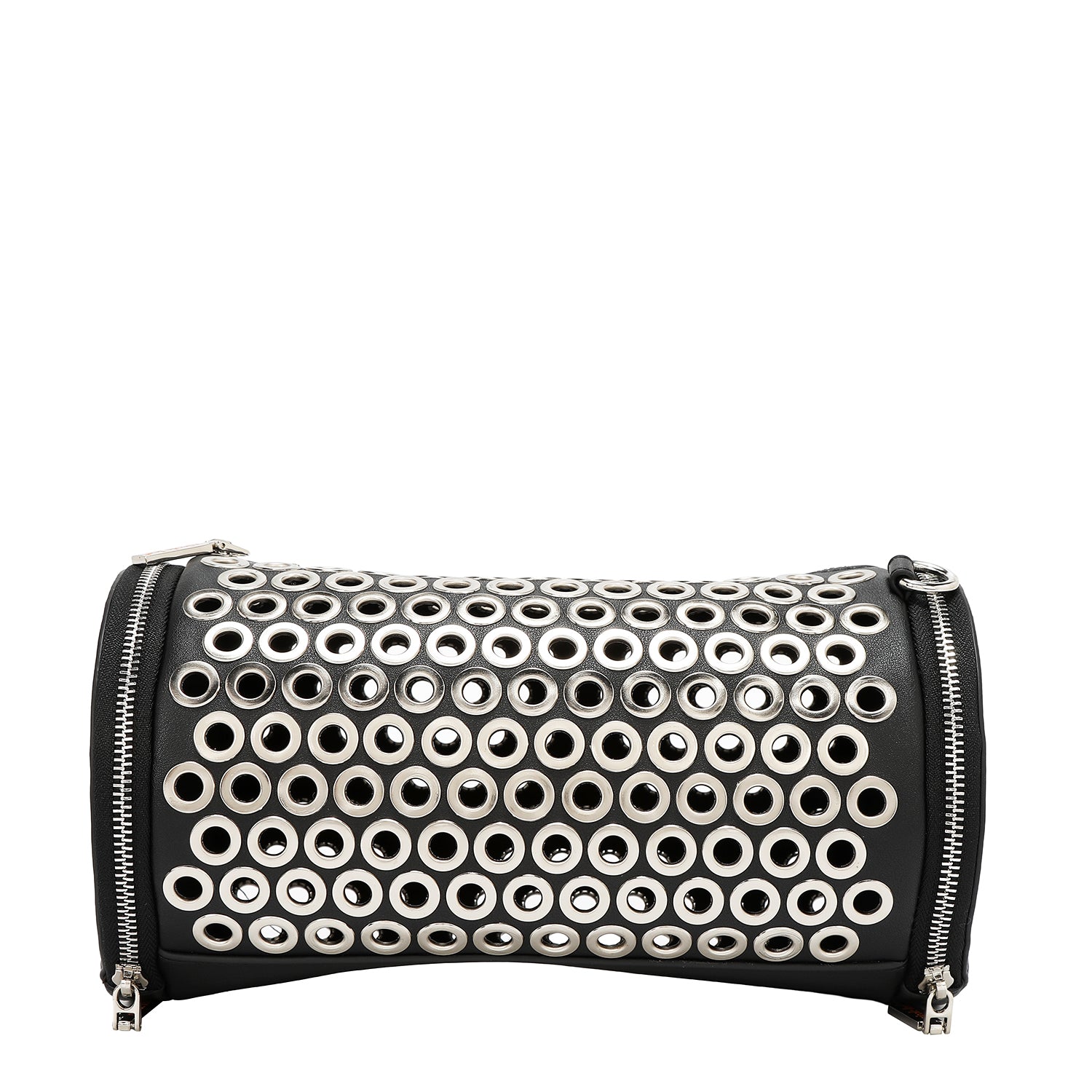 SACO BARRIL COM BORDA EYELETTE (PRETO)