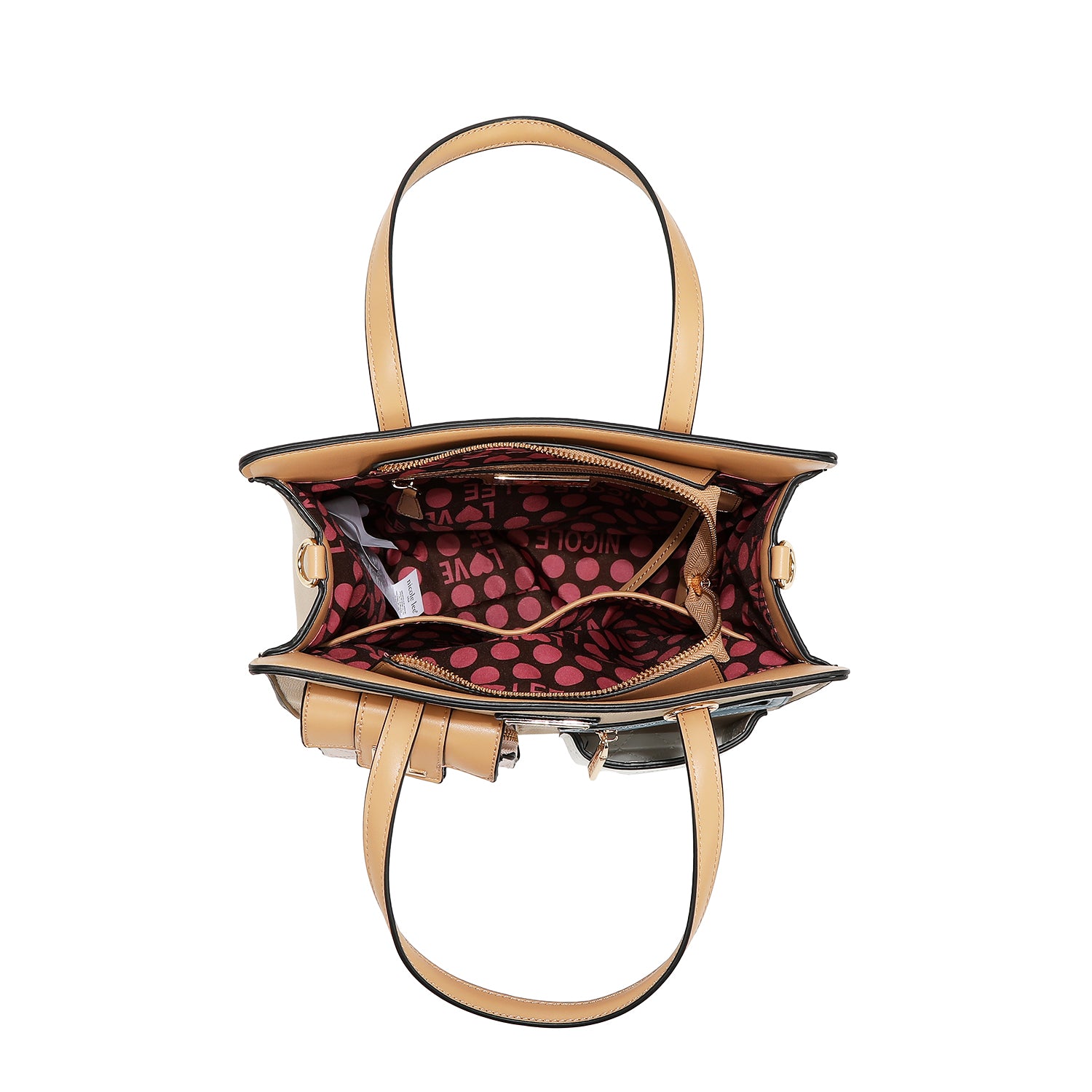 Taschenbeutel mit Farbblöcken (weiß)