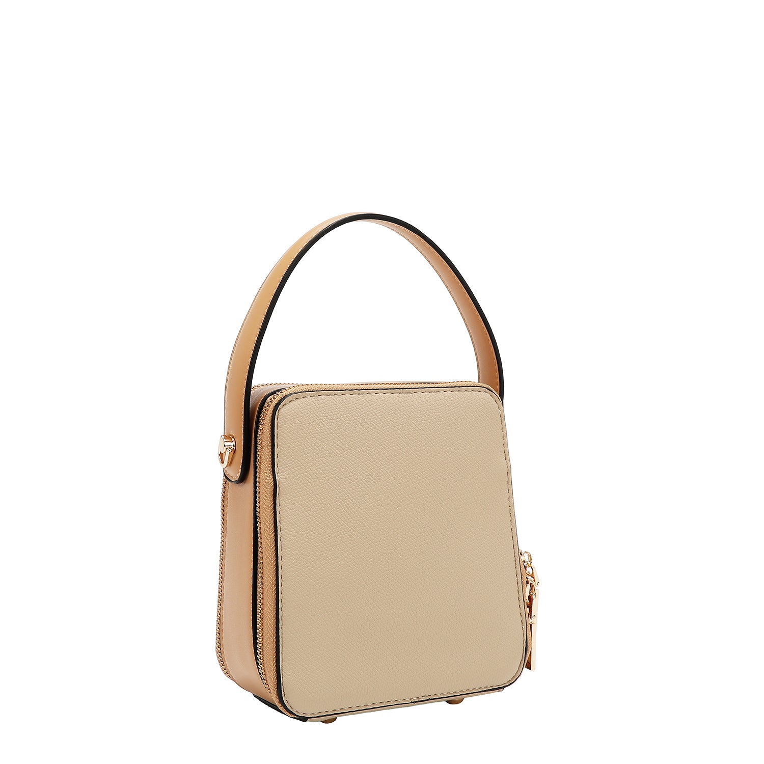 Bandolera with pocket and color blocks (Taupe)