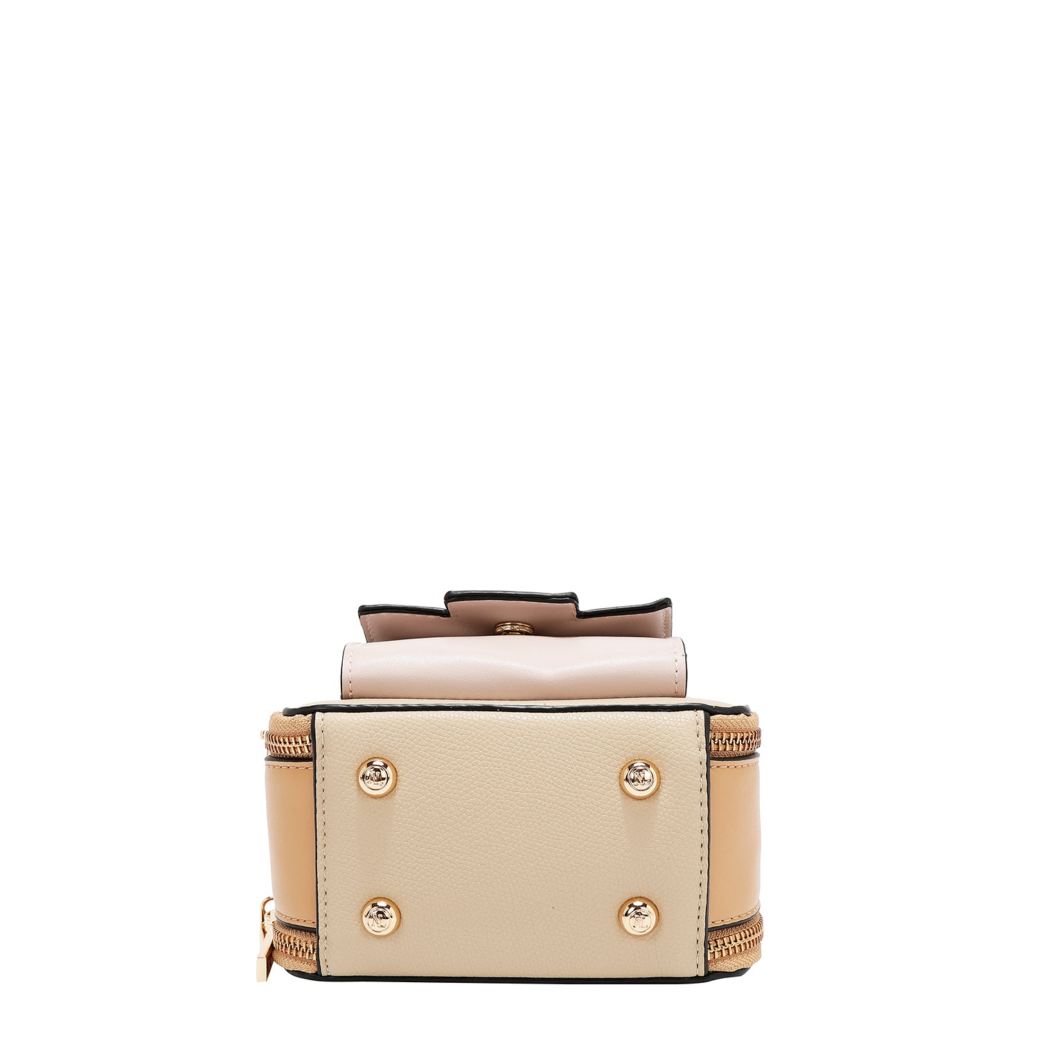 Bandolera with pocket and color blocks (Taupe)