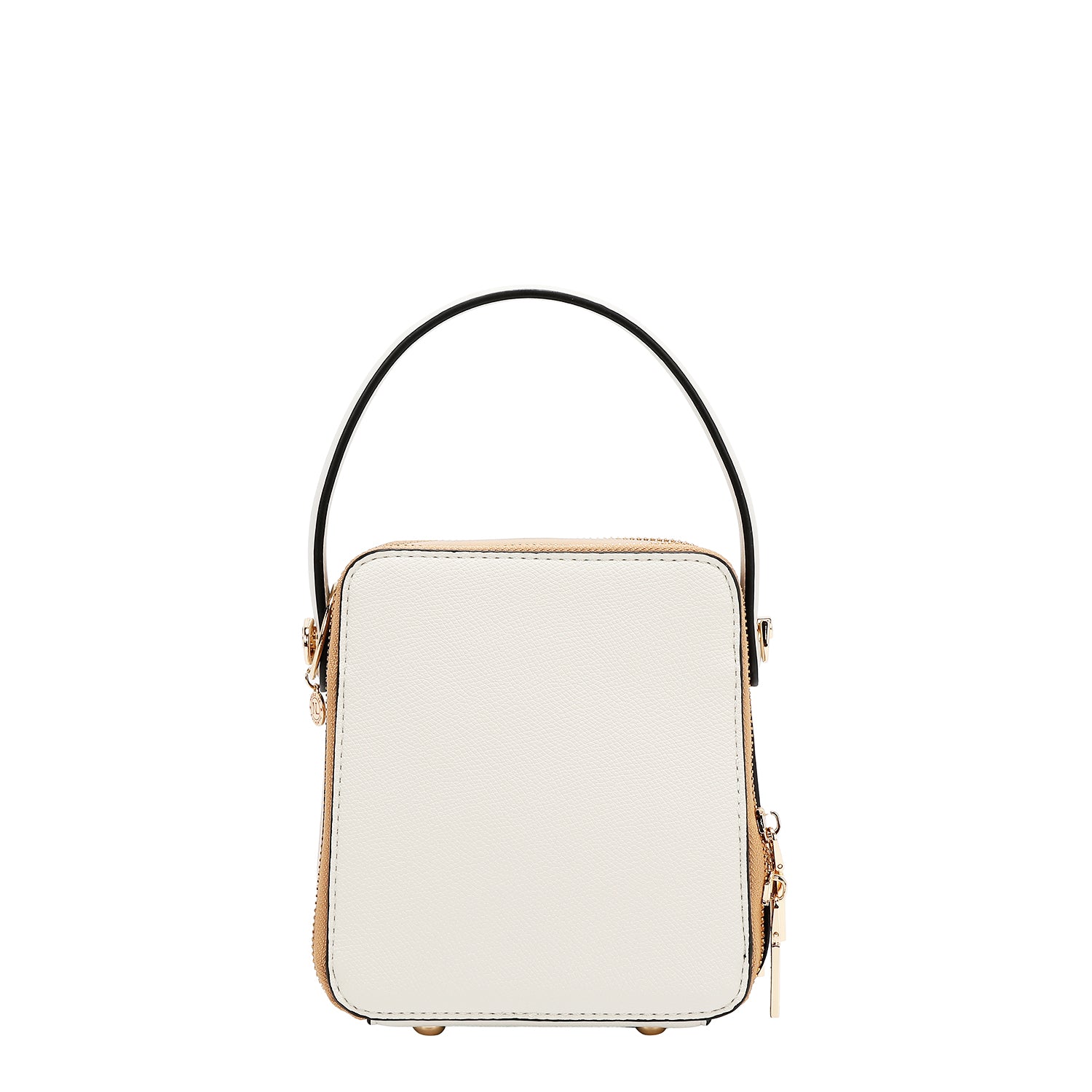 BANDOLERA CON BOLSILLO Y BLOQUES DE COLOR (BLANCO)