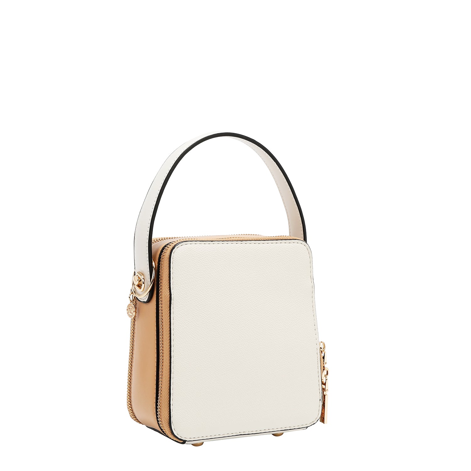 BANDOLERA CON BOLSILLO Y BLOQUES DE COLOR (BLANCO)