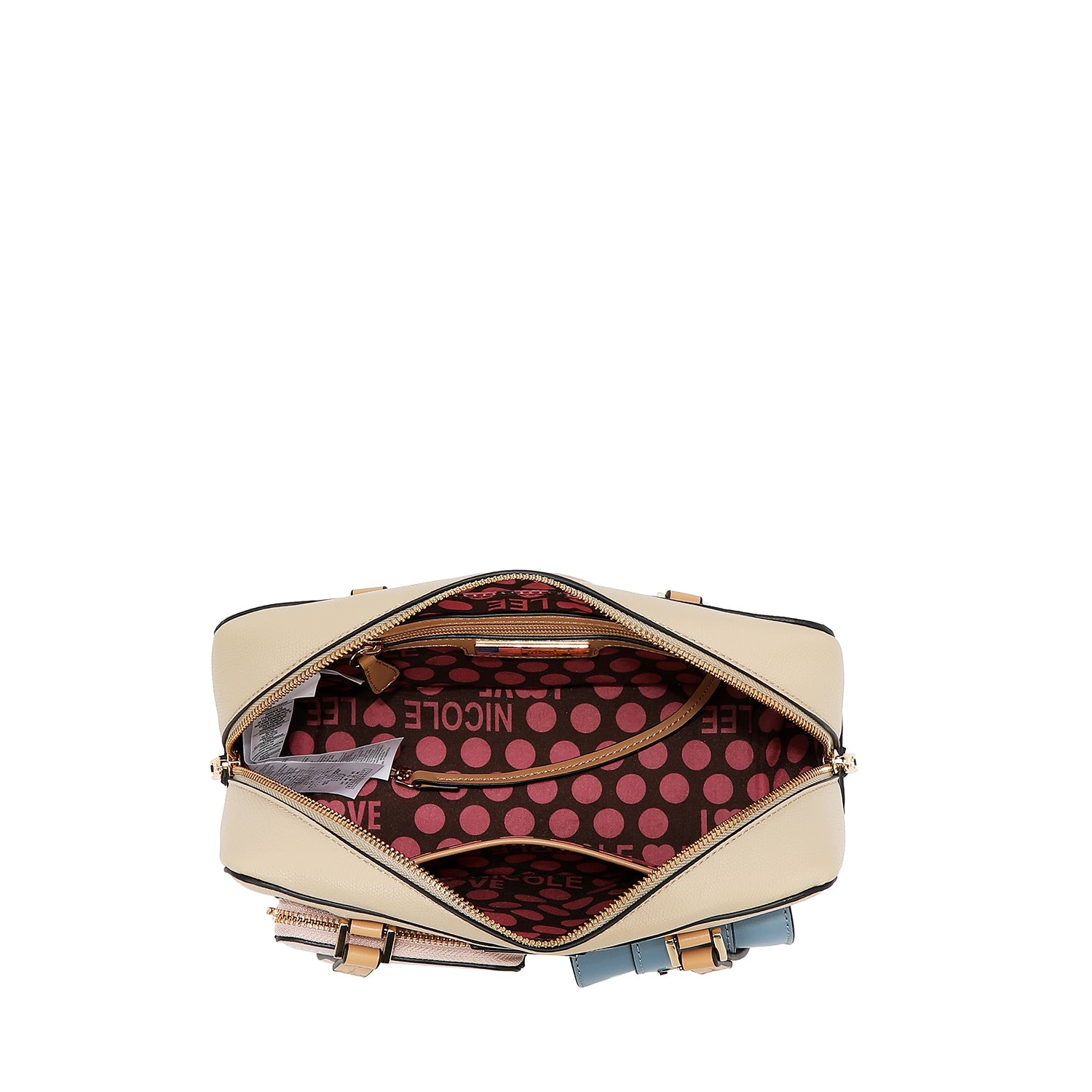 BOLSO DE HOMBRO CON BOLSILLO Y BLOQUES DE COLOR (NEGRO)