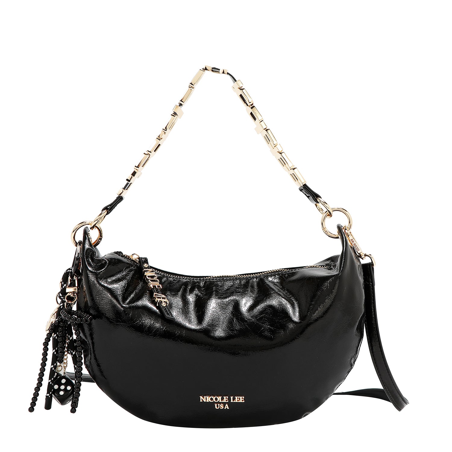 BOLSO DE HOMBRO BRILLANTE LUXE (NEGRO)