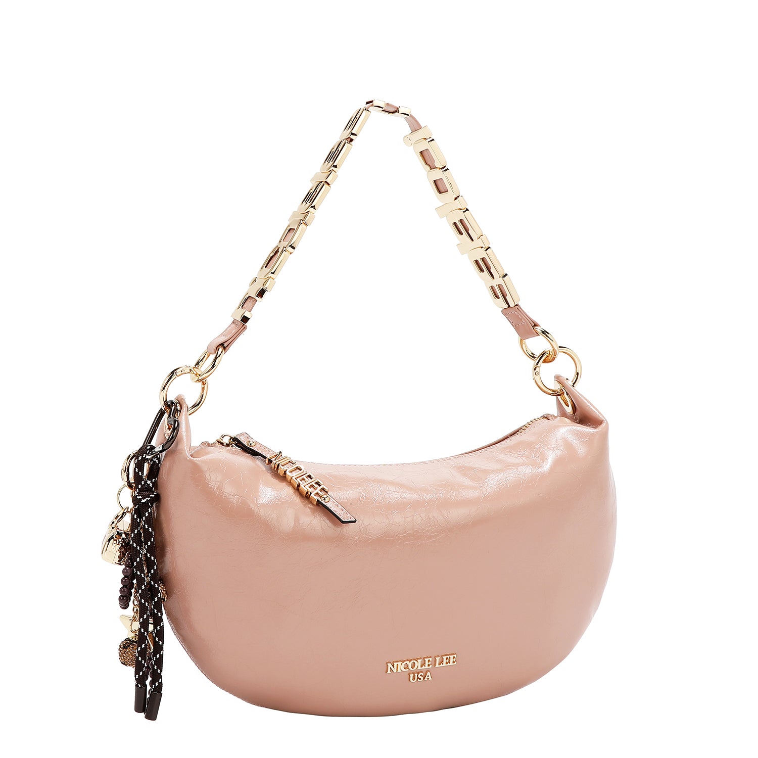 BOLSO DE HOMBRO BRILLANTE LUXE (ROSA)