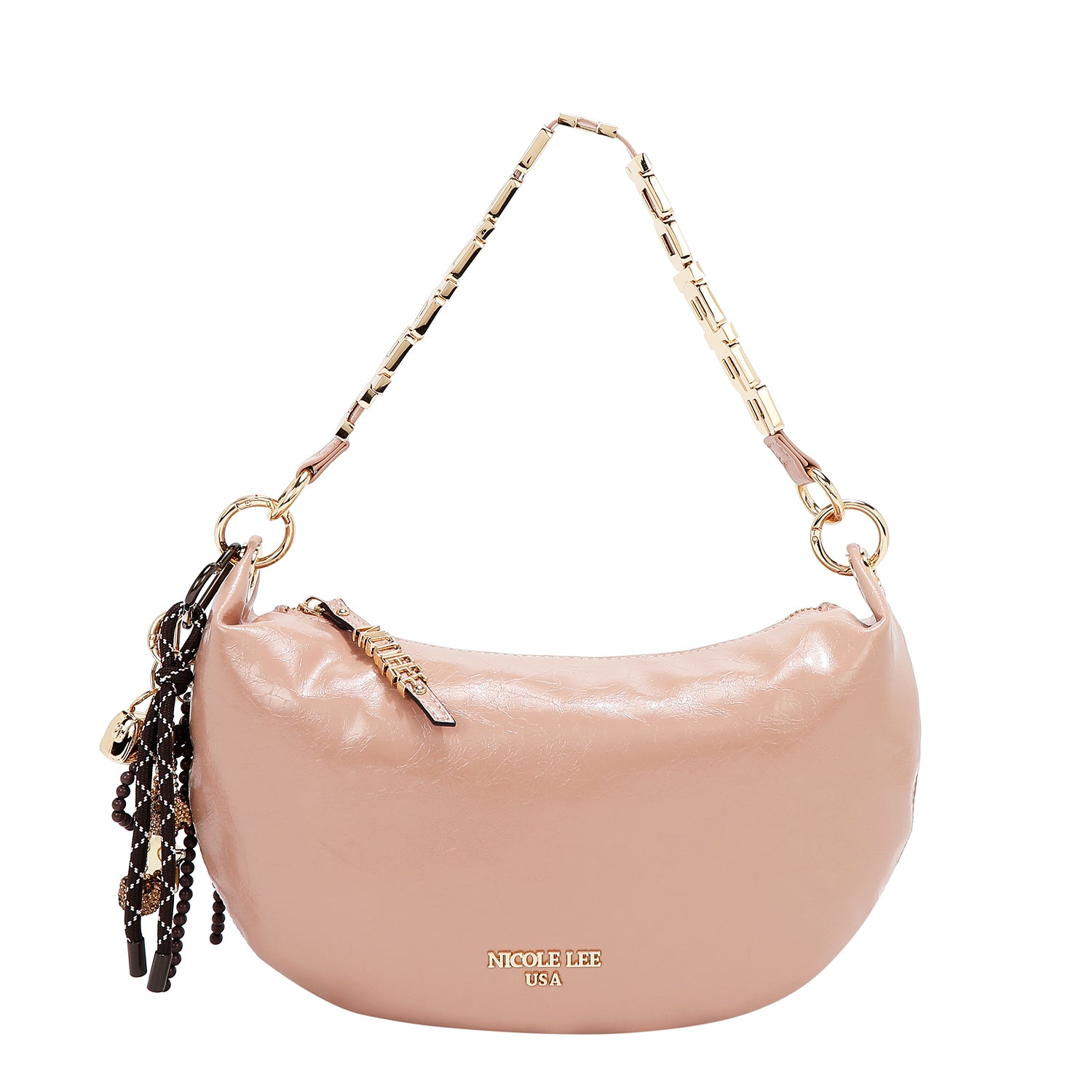 BOLSO DE HOMBRO BRILLANTE LUXE (ROSA)