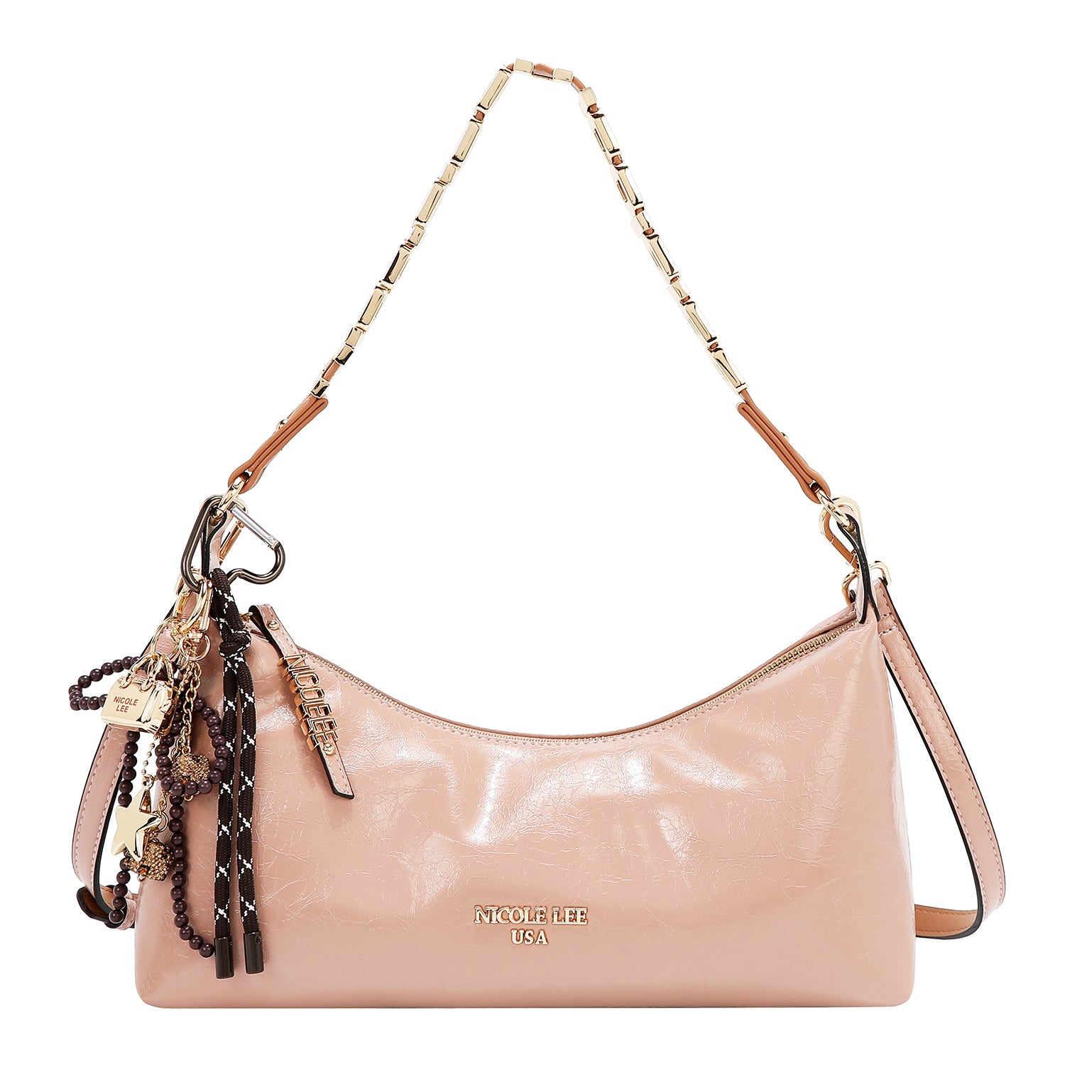 BOLSO DE HOMBRO LUXE SHIMMER (ROSA)