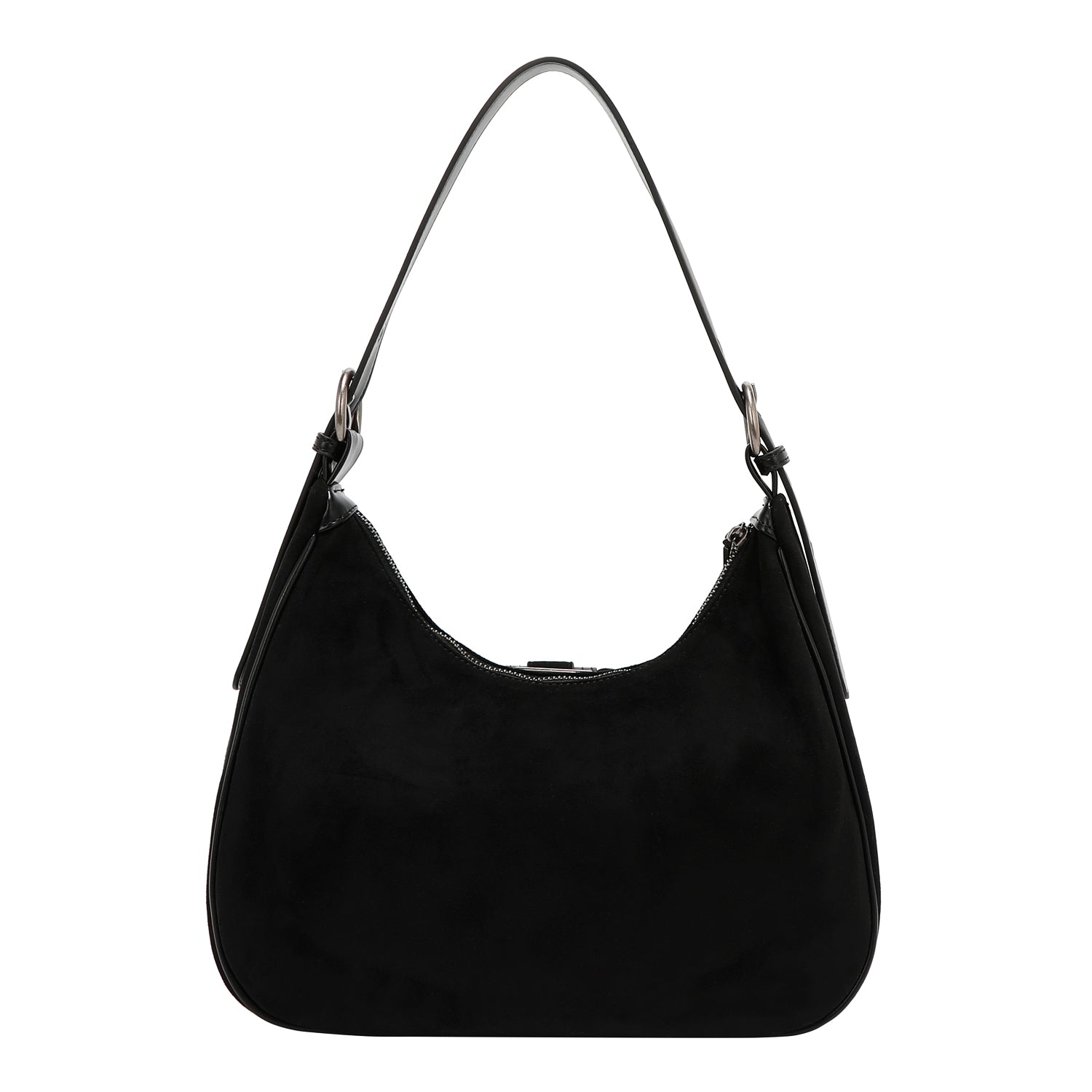 BOLSO DE HOMBRO CON DISEÑO FLORAL (NEGRO)