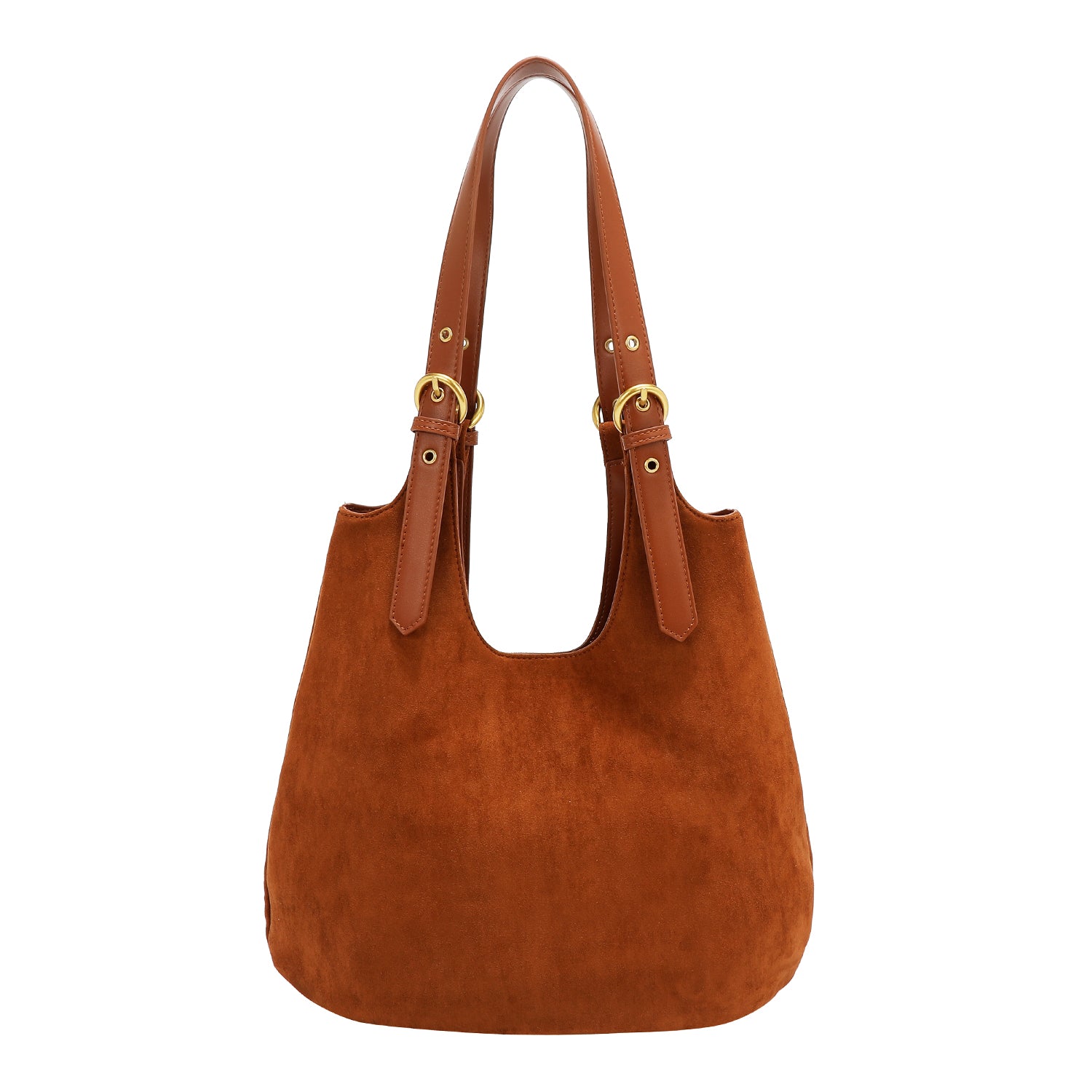 BOLSO HOBO CON DISEÑO FLORAL (MARRON)