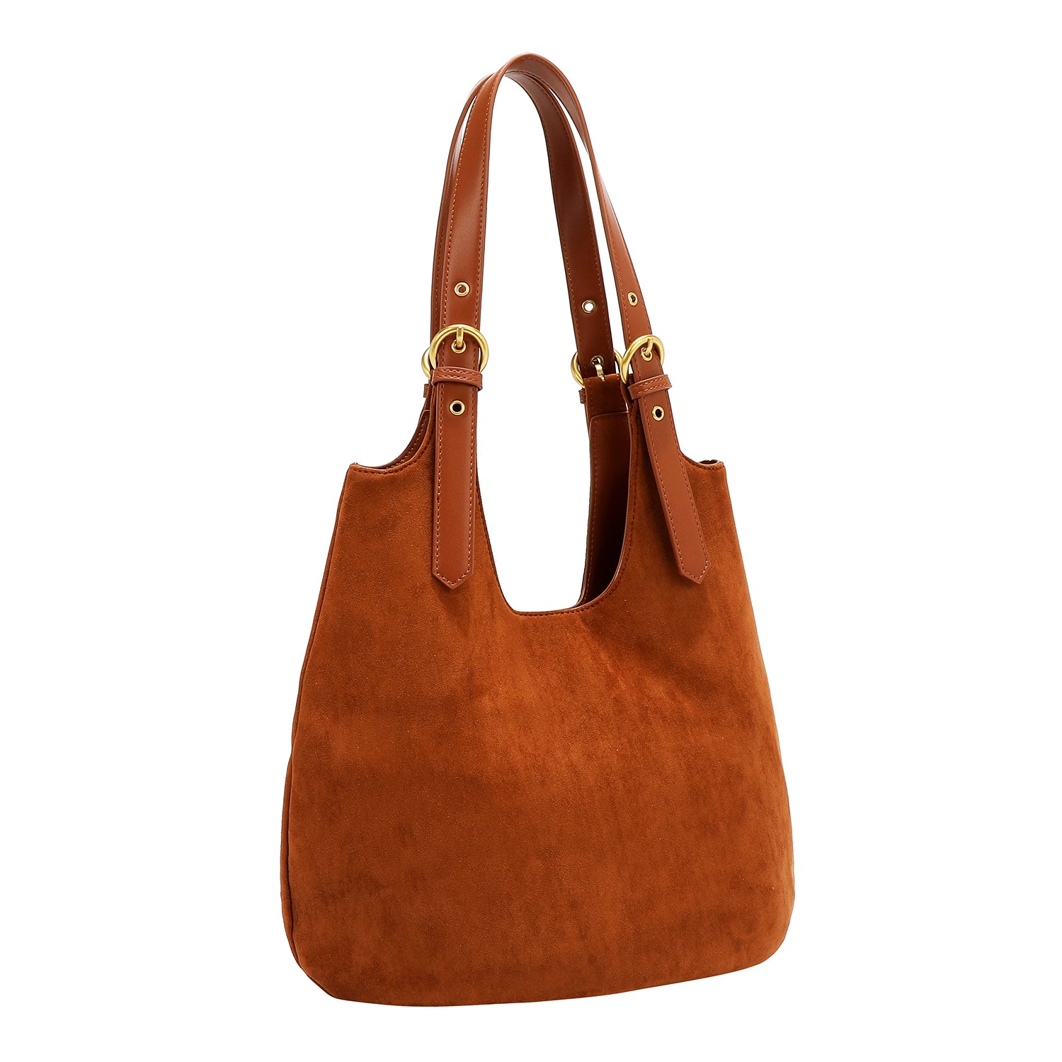 BOLSO HOBO CON DISEÑO FLORAL (MARRON)