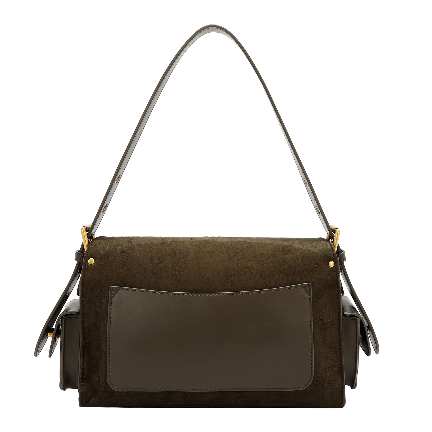 BOLSO DE MANO CON DISEÑO FLORAL (OLIVA)