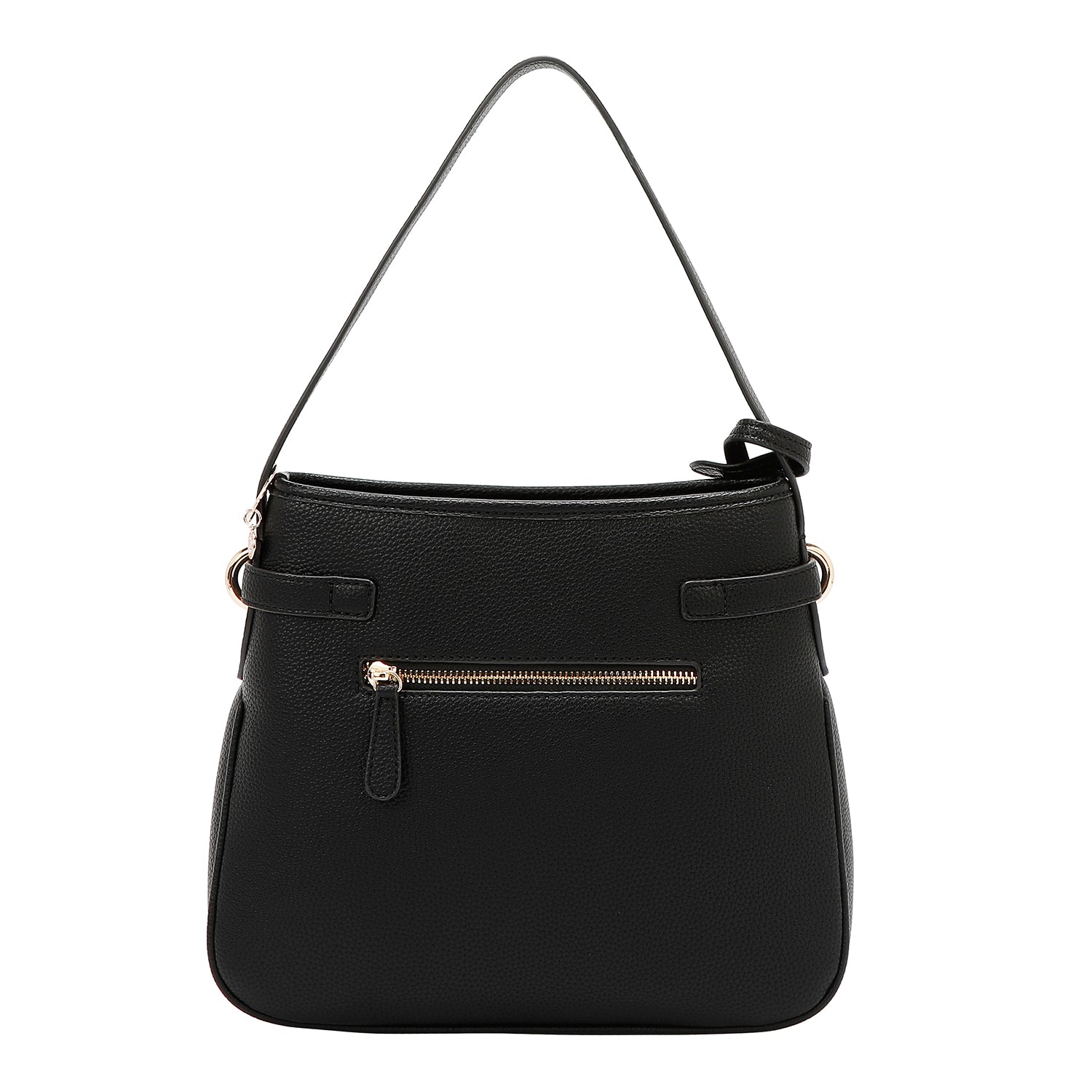 BOLSO HOBO CHIC CON CUADROS (NEGRO)