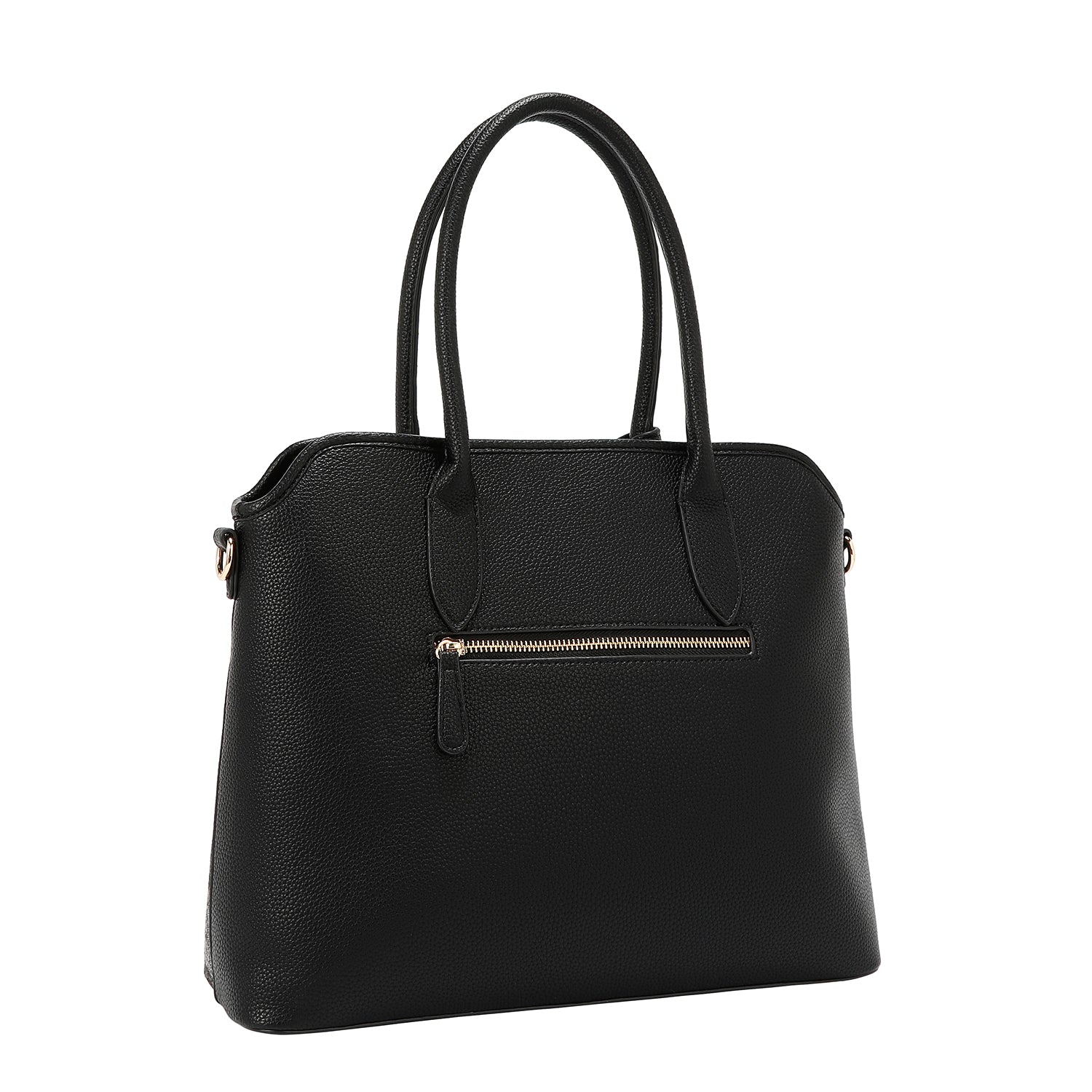 BOLSO TOTE CHIC CON CUADROS (NEGRO)