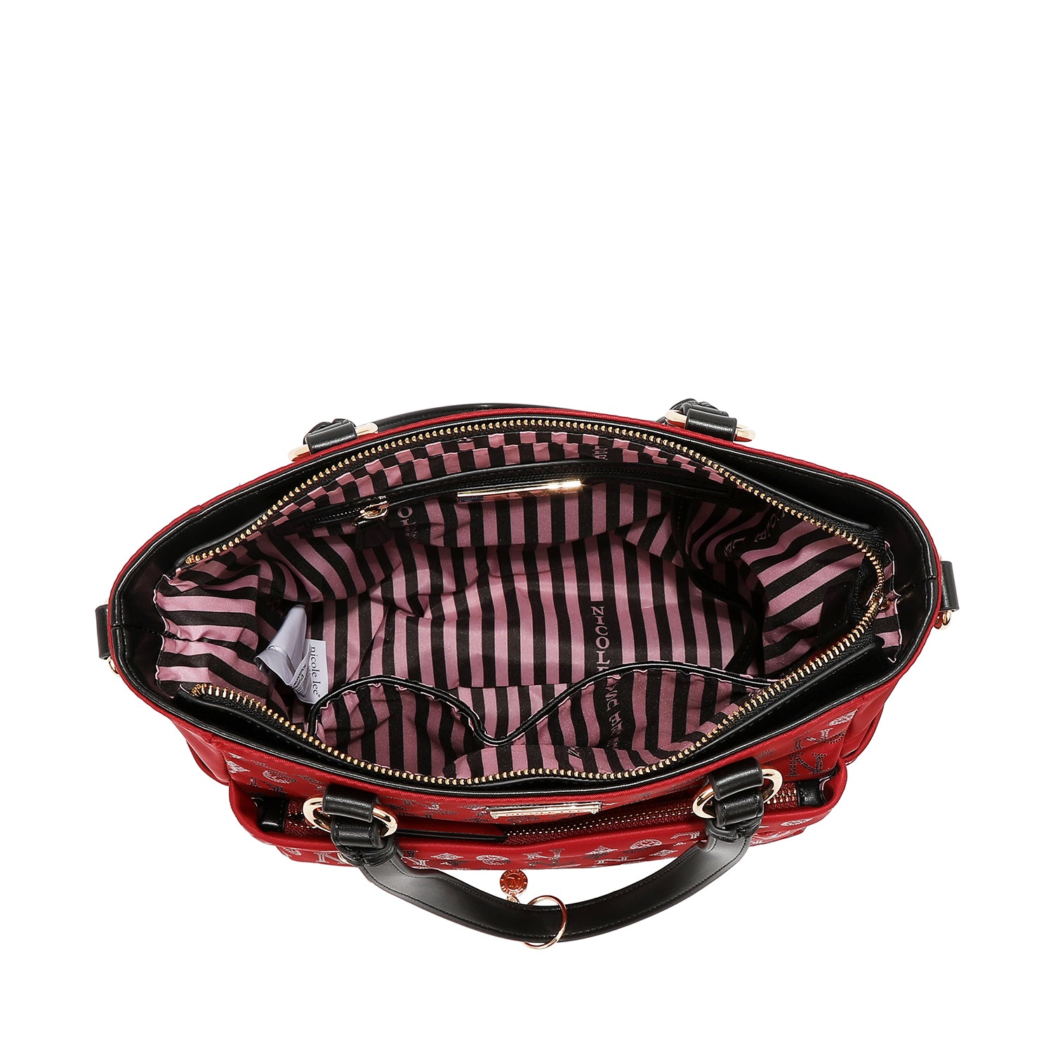 BOLSO DE MANO CON MONOGRAMA (MARRON)